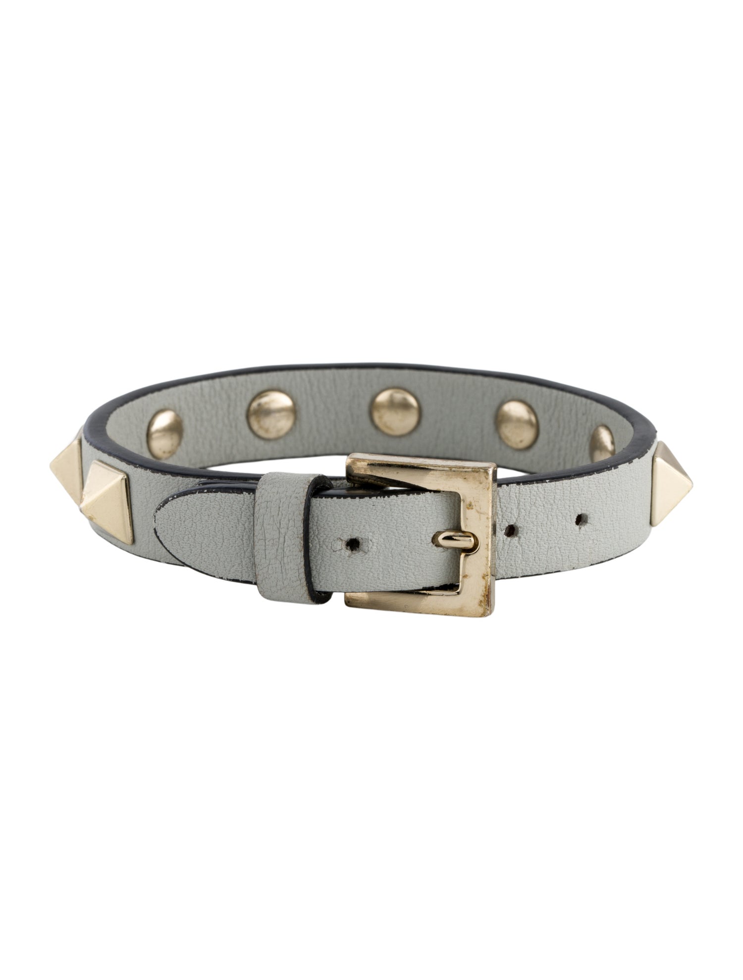 Valentino Leather Rockstud Wrap Bracelet