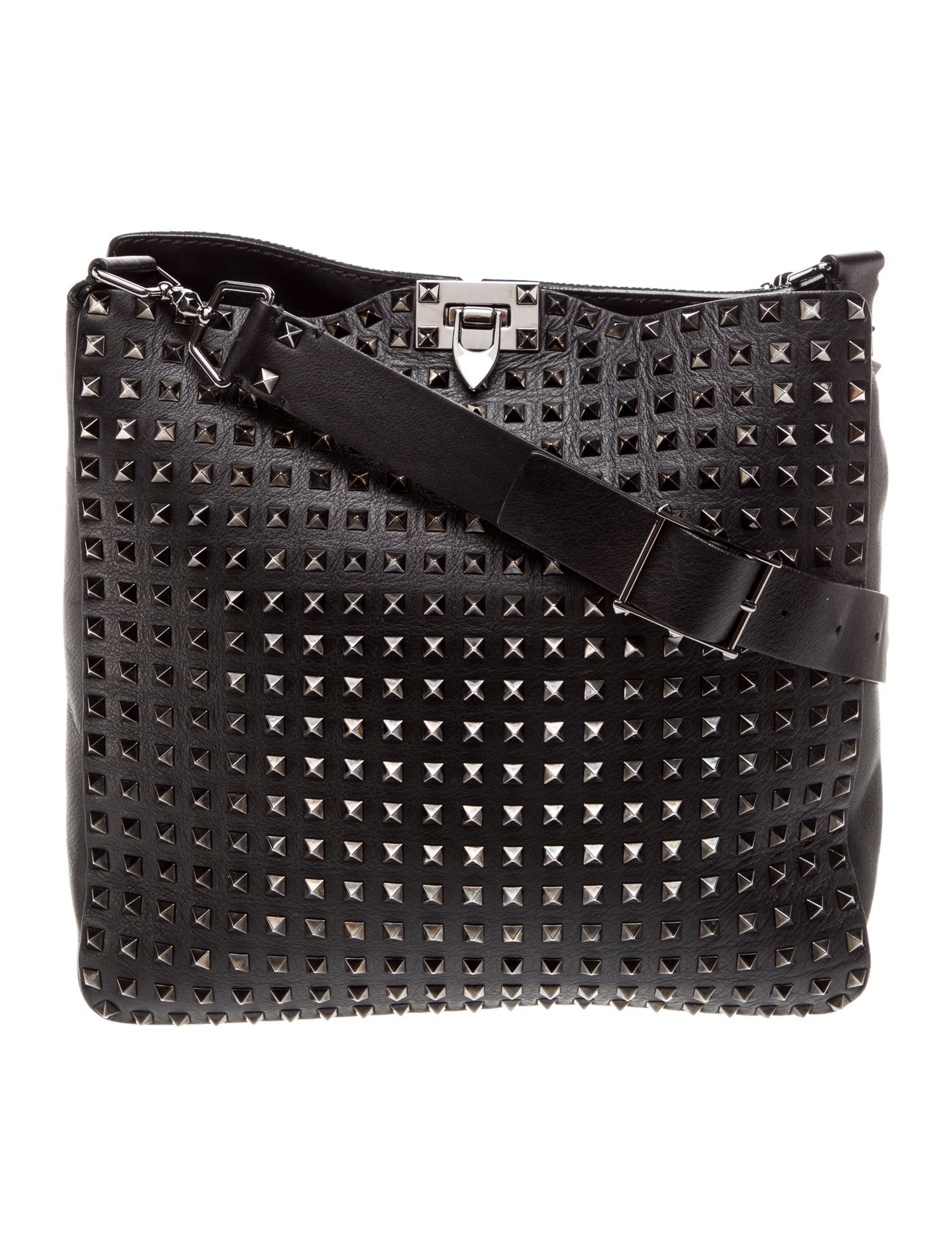 Valentino Rockstud Bucket Bag - Black Crossbody Bags  display picture 3