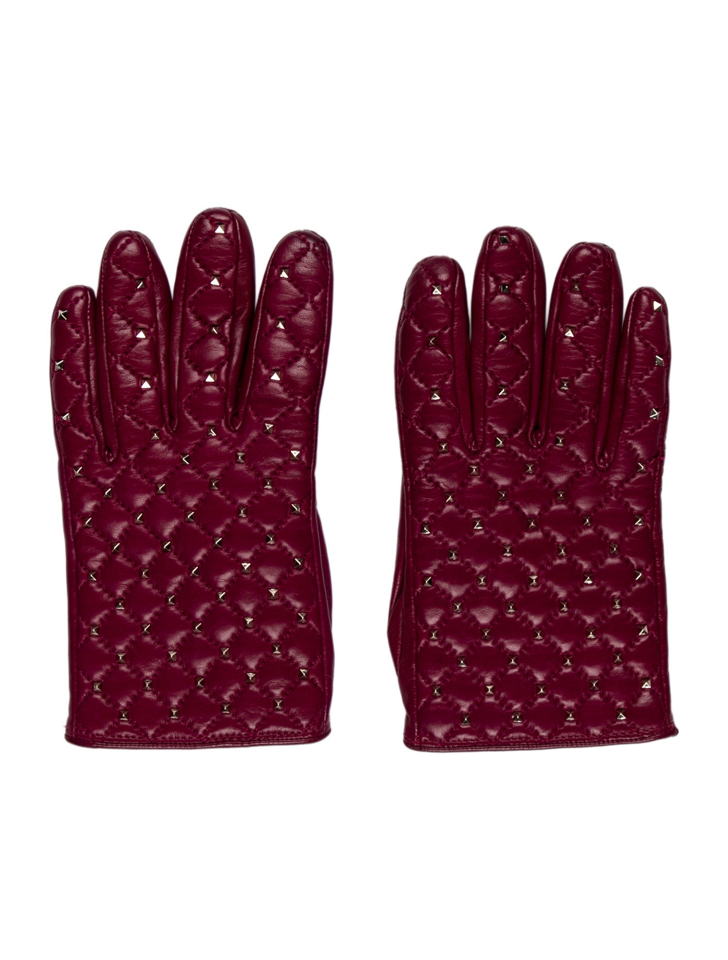 Valentino Studded Leather Gloves