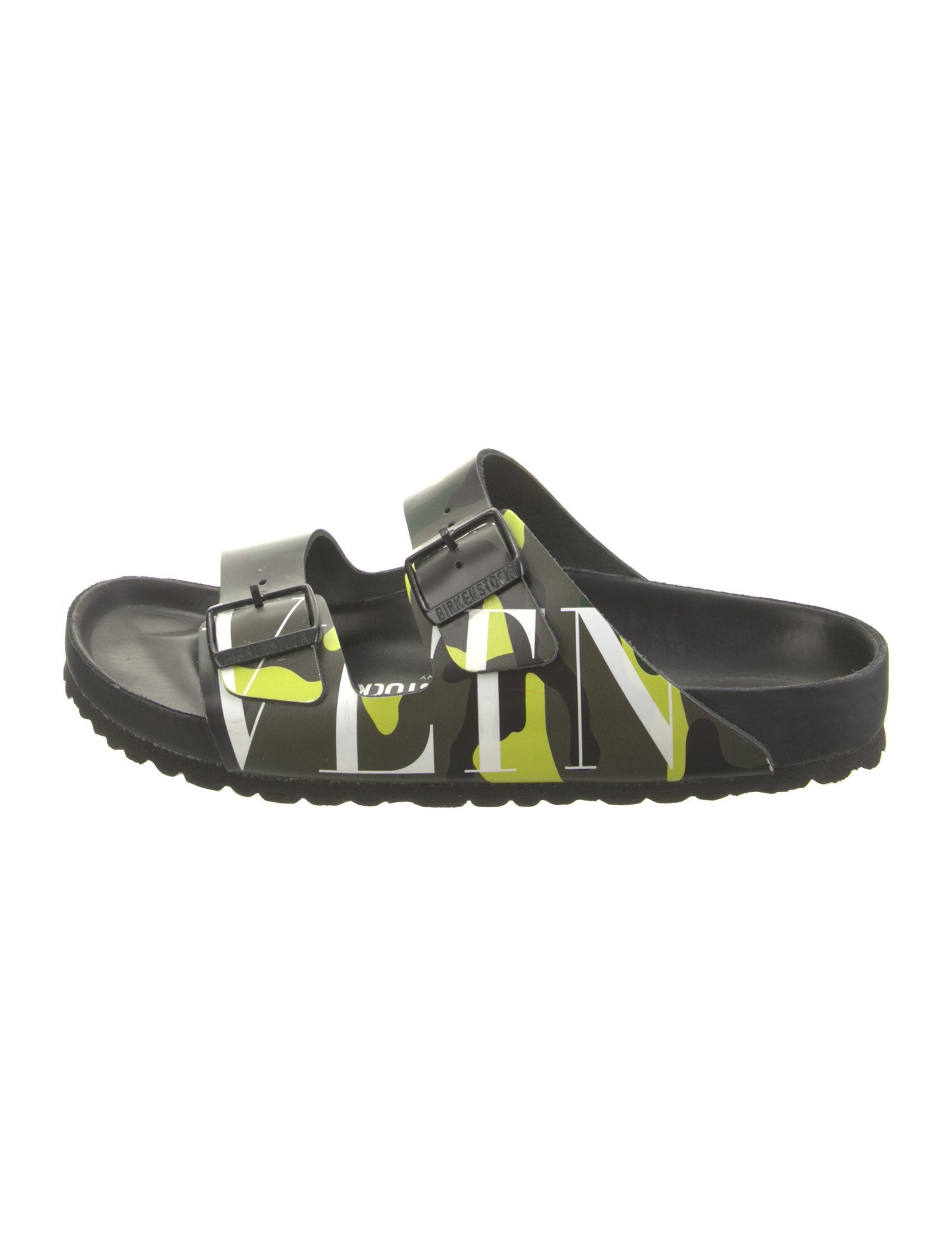 Valentino Leather Printed Slides