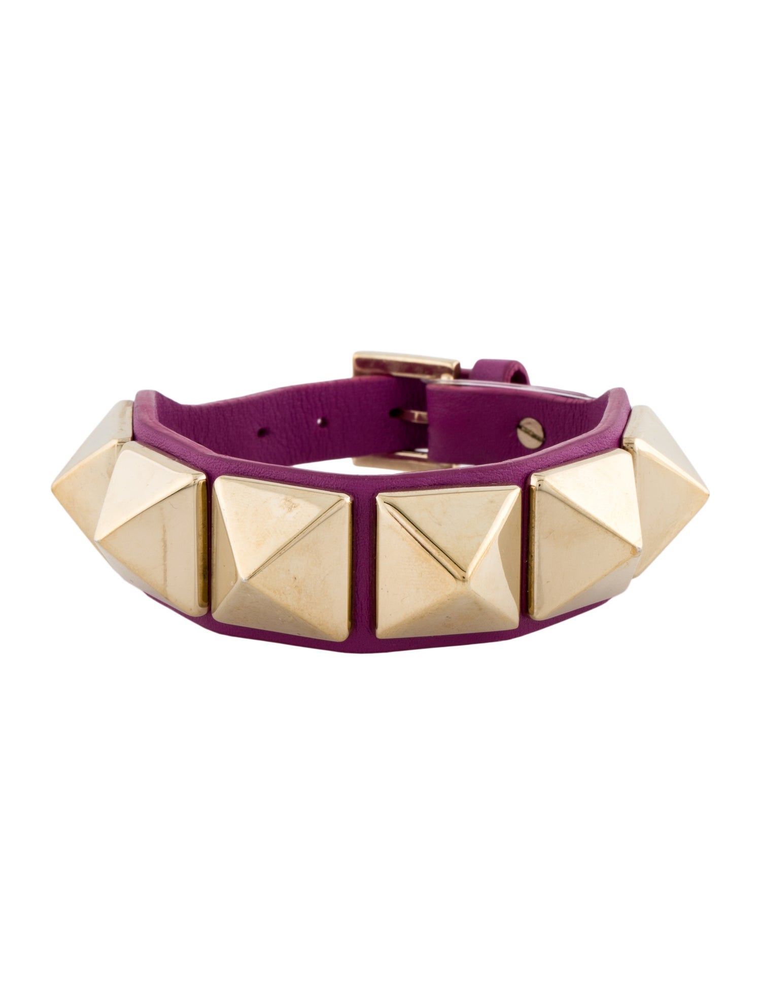 Valentino Leather Va Va Voom Rockstud Wrap Bracelet