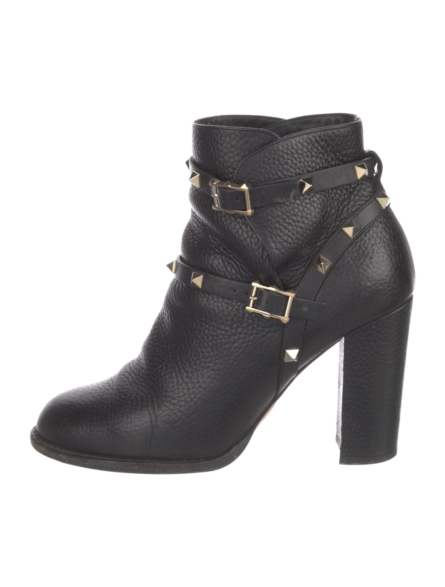 Valentino Rockstud Accents Leather Boots