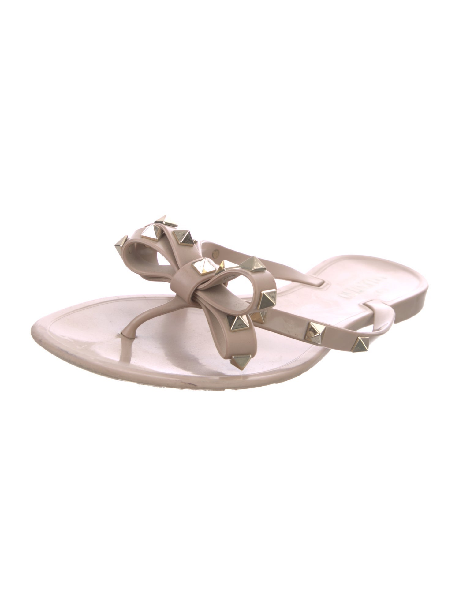 Valentino Rockstud Accents Rubber Slides