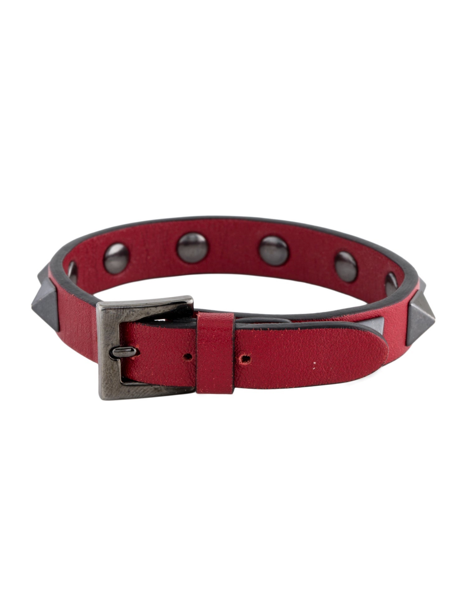 Valentino Leather Rockstud Wrap Bracelet
