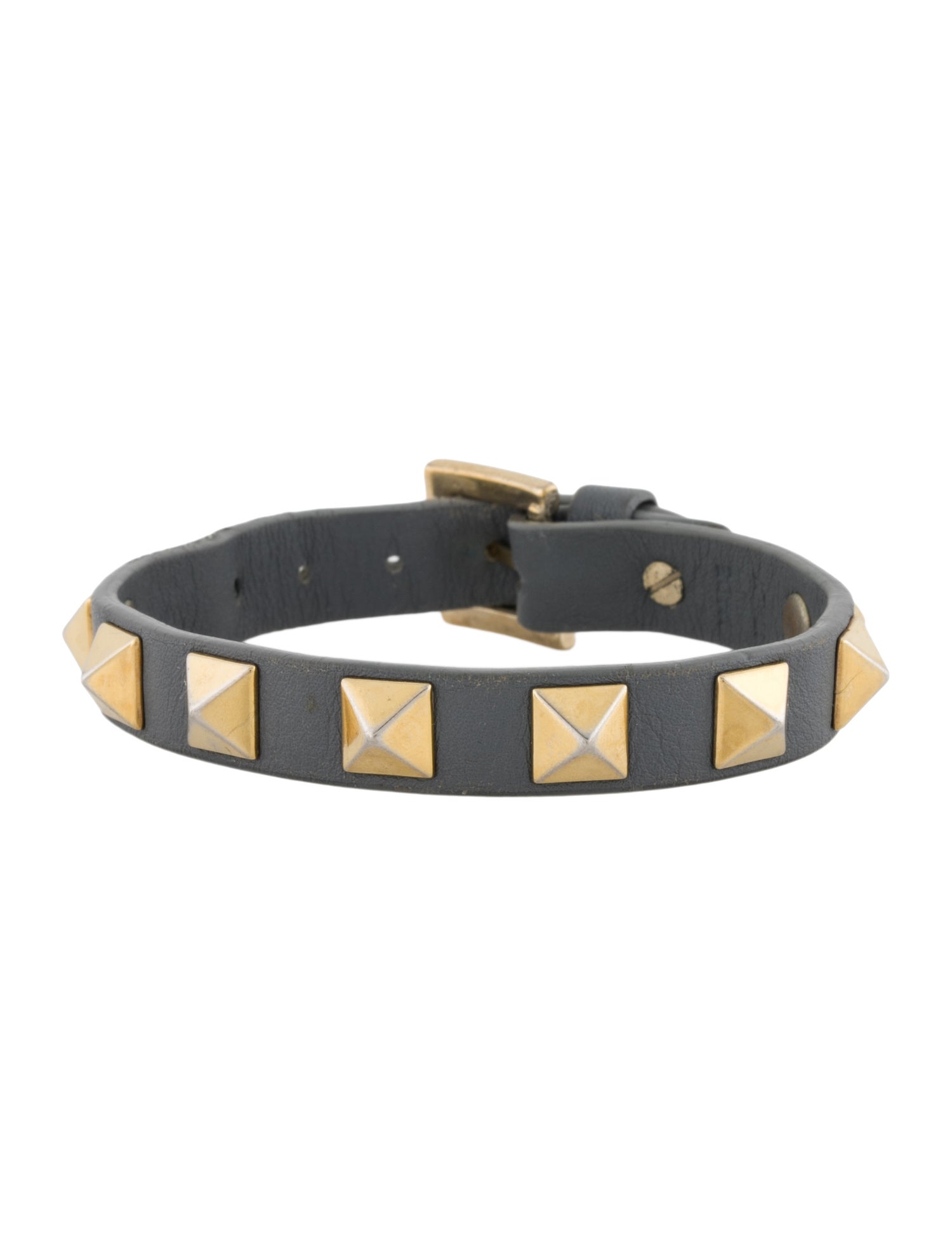 Valentino Leather Rockstud Bracelet