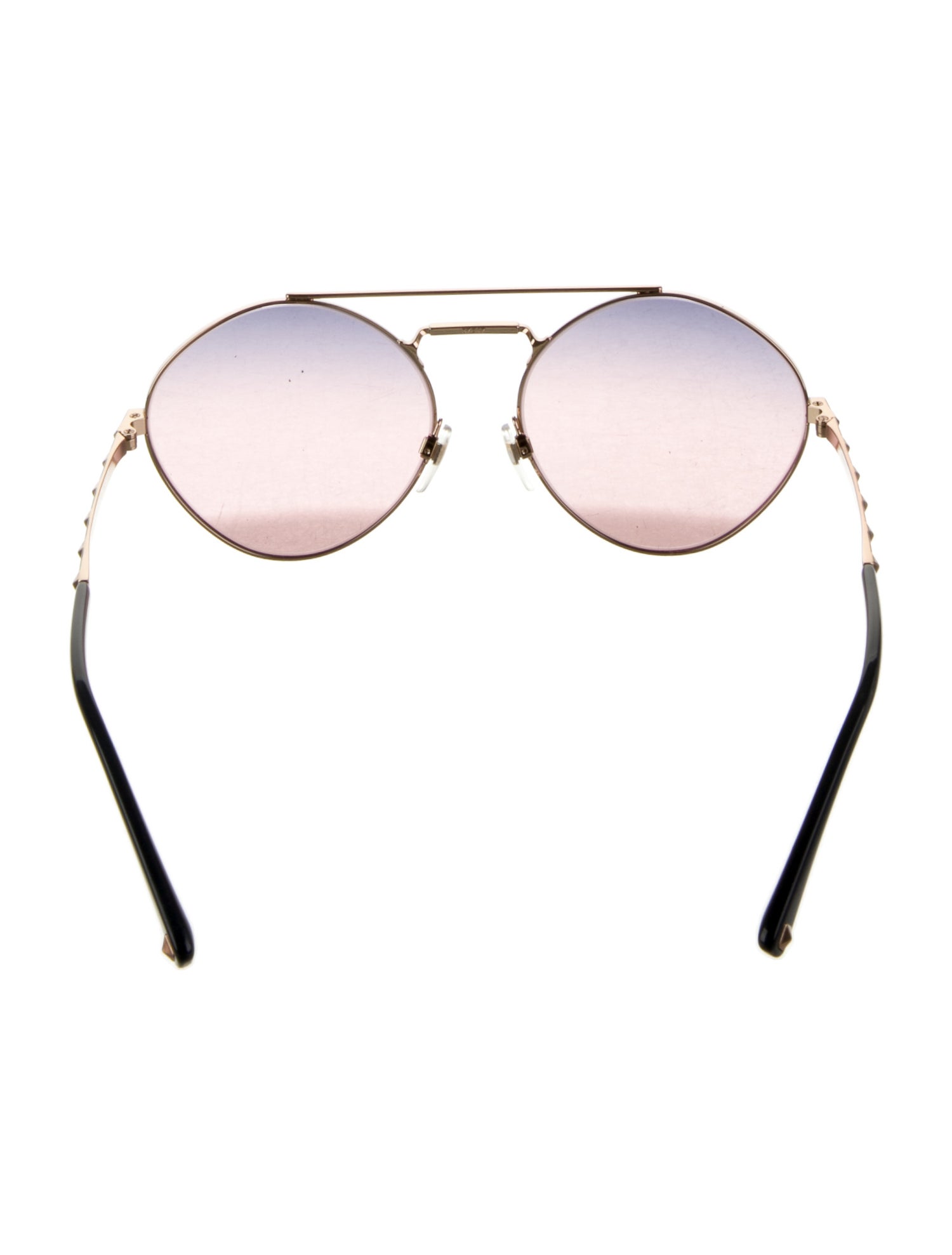 Valentino Rockstud Accents Aviator Sunglasses