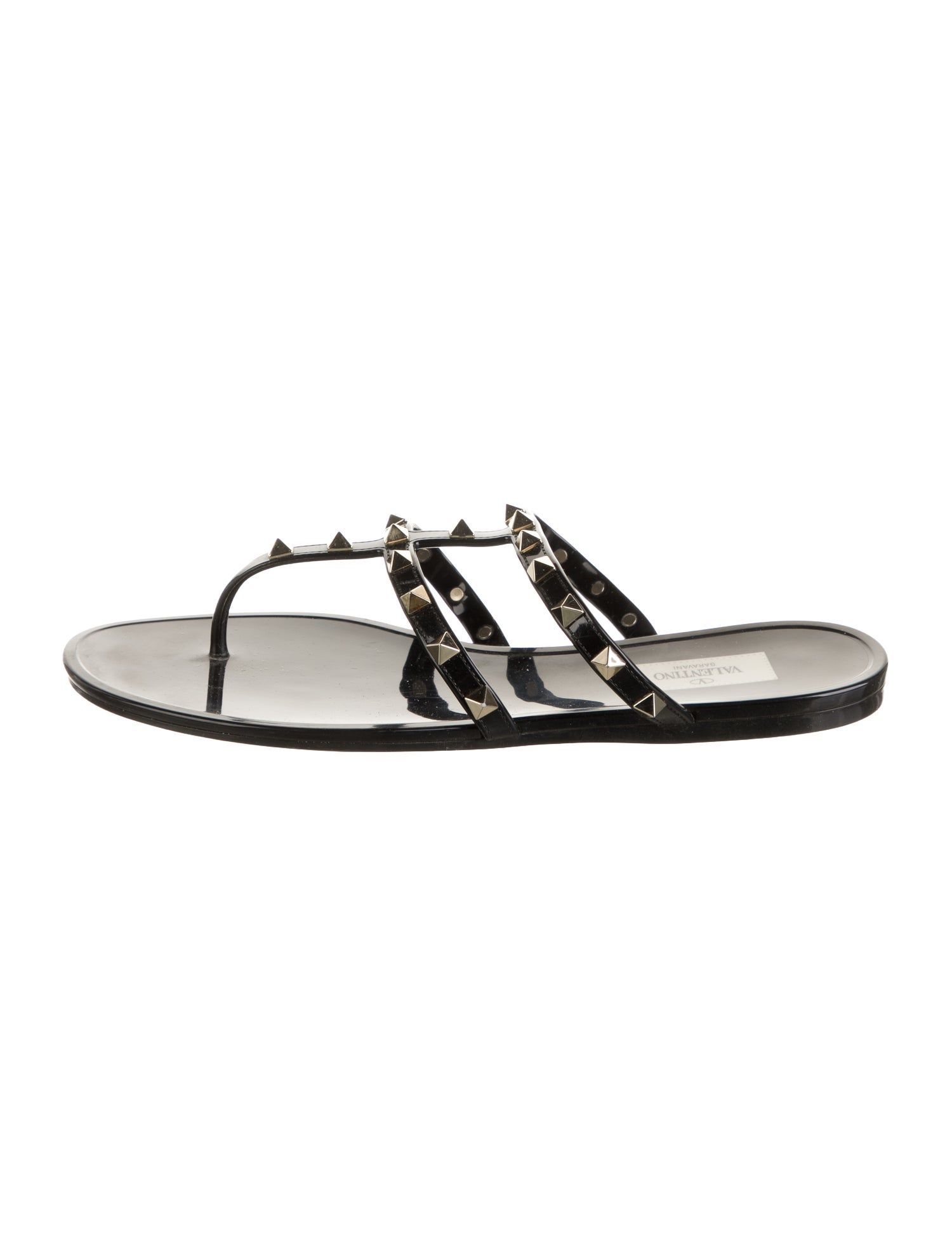 Valentino Rockstud Accents Rubber Slides