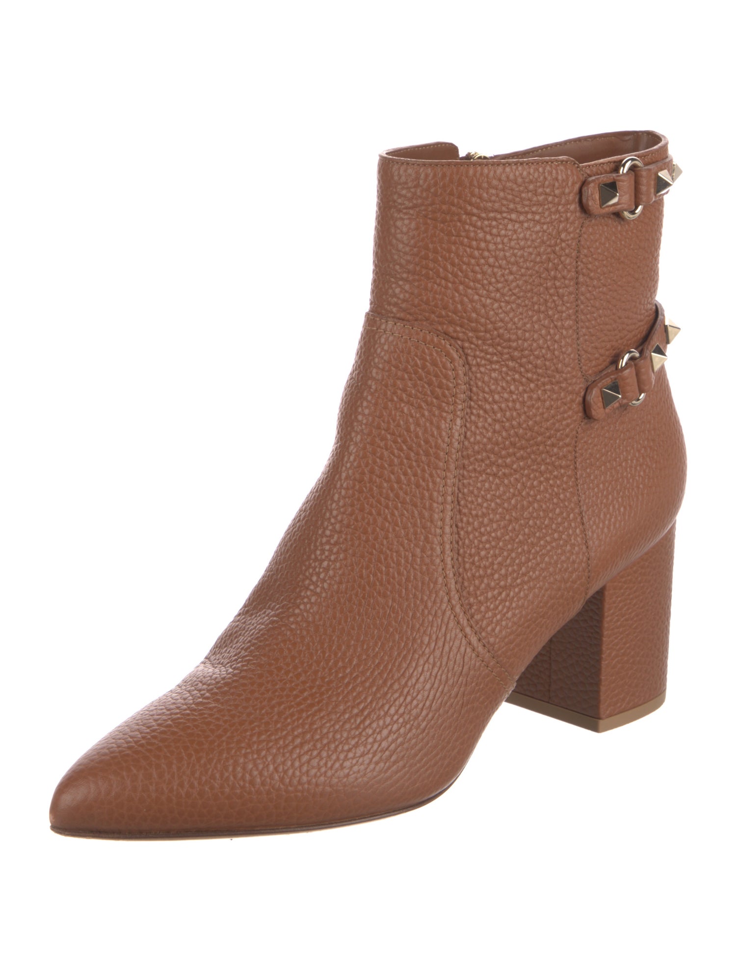 Valentino Rockstud Accents Leather Boots