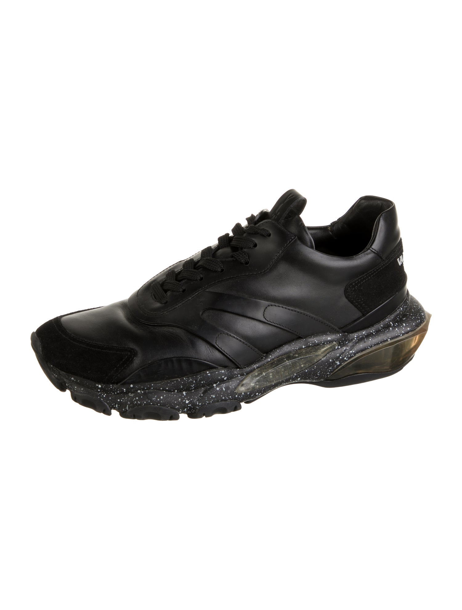 Valentino Leather Printed Athletic Sneakers