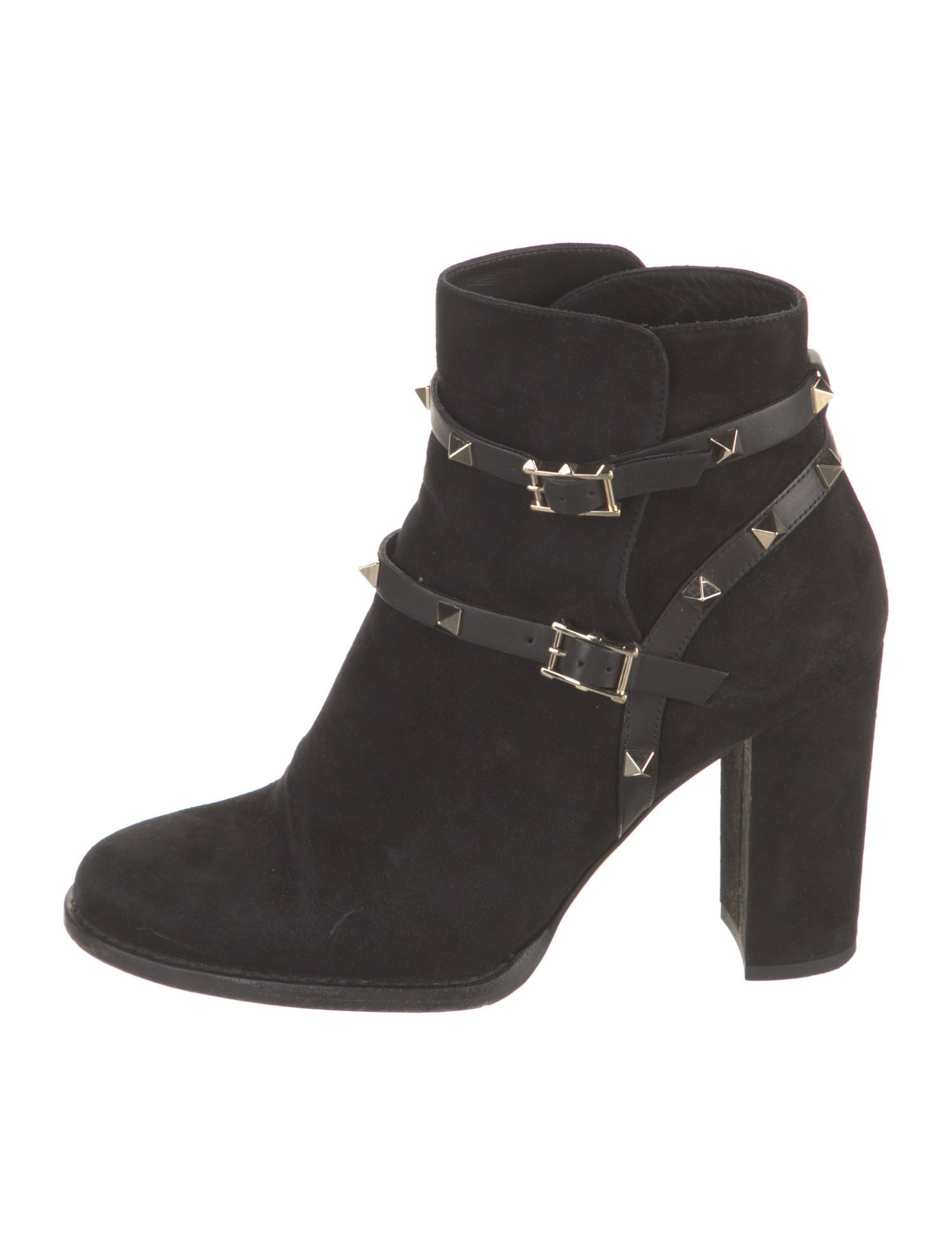 Valentino Rockstud Accents Suede Boots