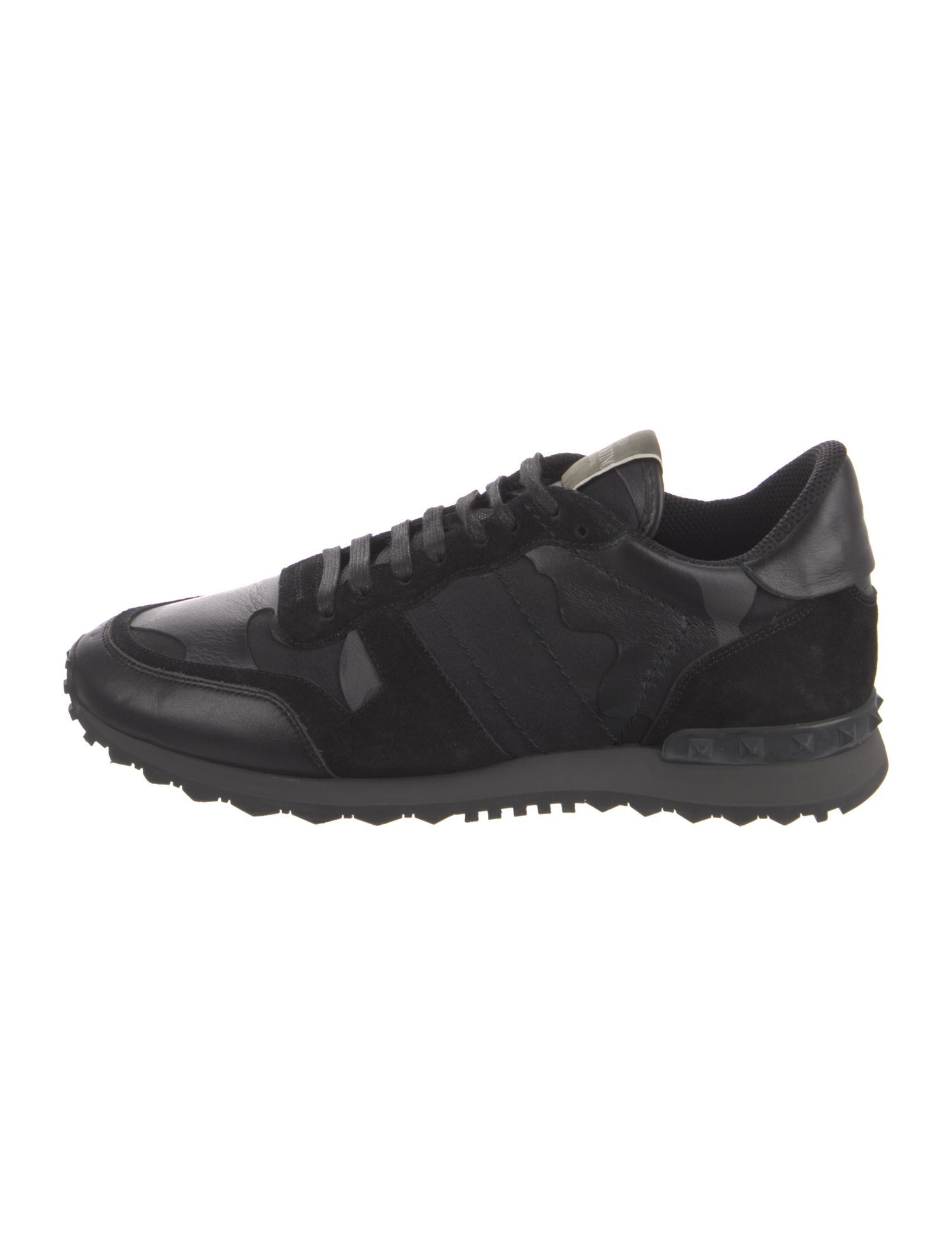 Valentino Rockstud Accents Leather Sneakers