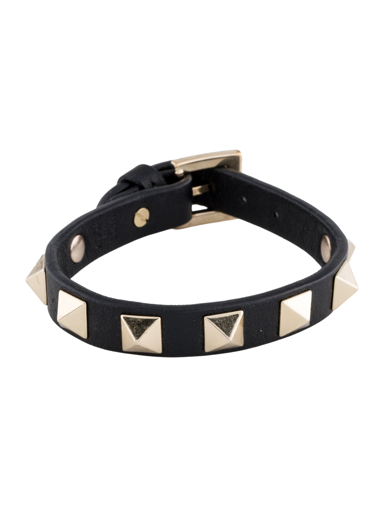 Valentino Leather Rockstud Wrap Bracelet
