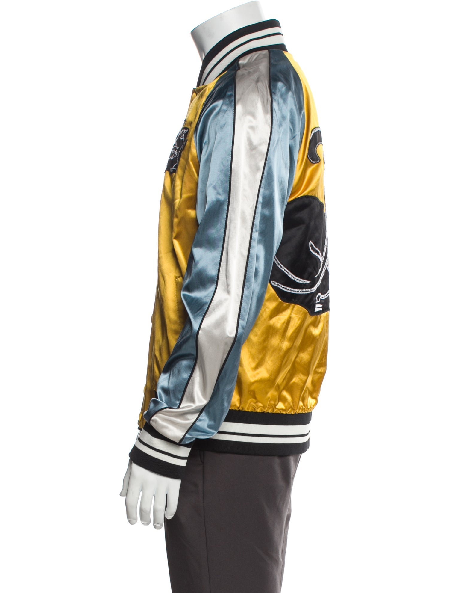 Valentino Colorblock Pattern Varsity Jacket w/ Tags