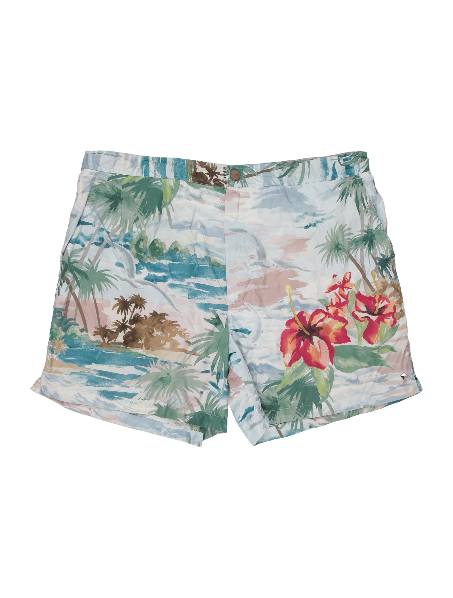 Valentino Floral Print Swim Trunks