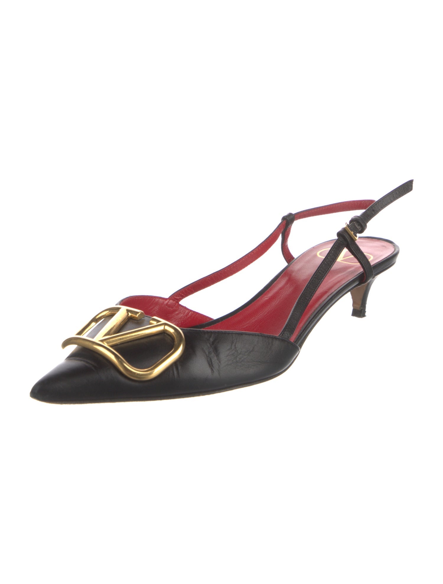 Valentino Leather Slingback Pumps