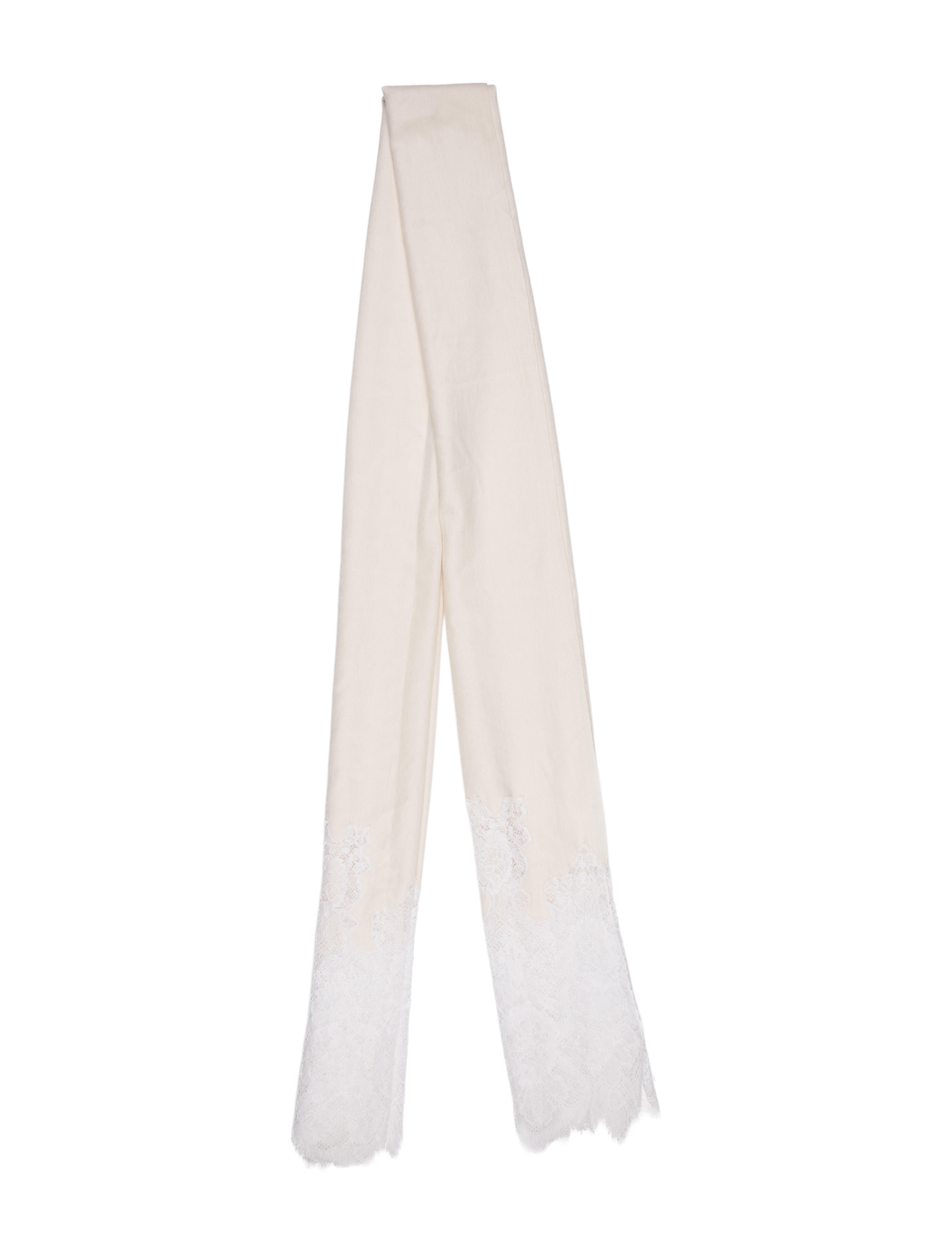 Valentino Cashmere Lace Pattern Scarf