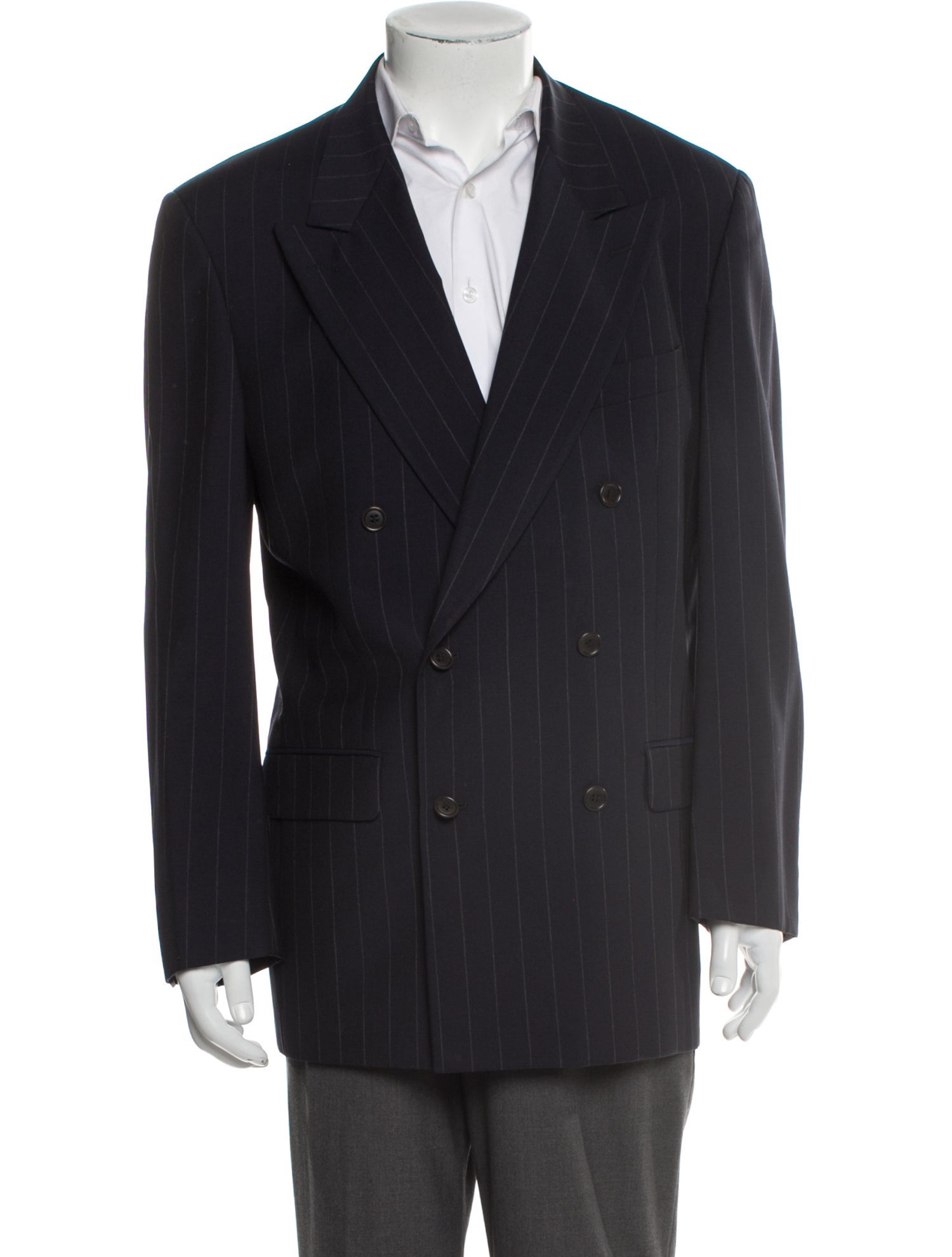 Valentino Virgin Wool Striped Blazer