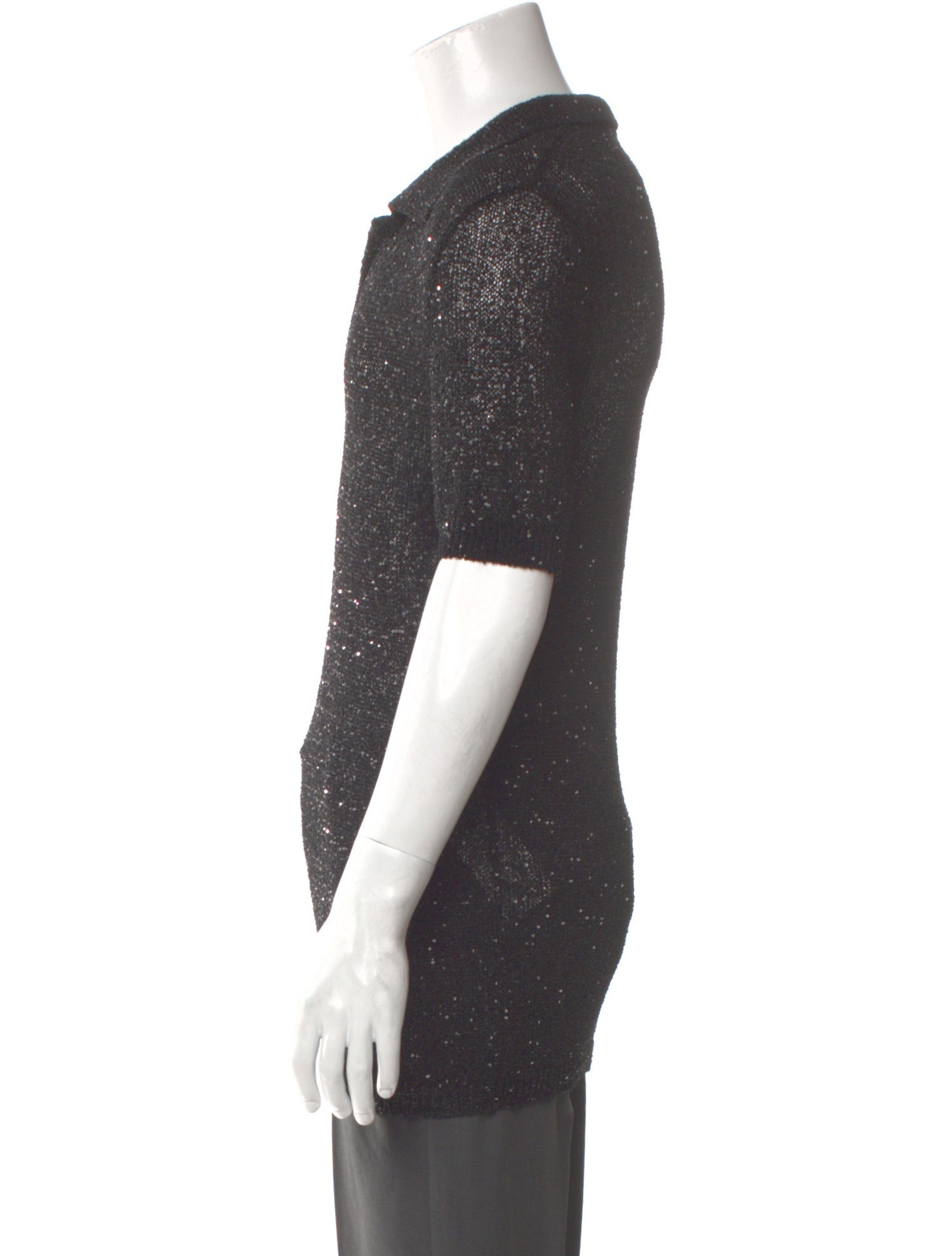 Valentino V-Neck Short Sleeve Polo Sweater