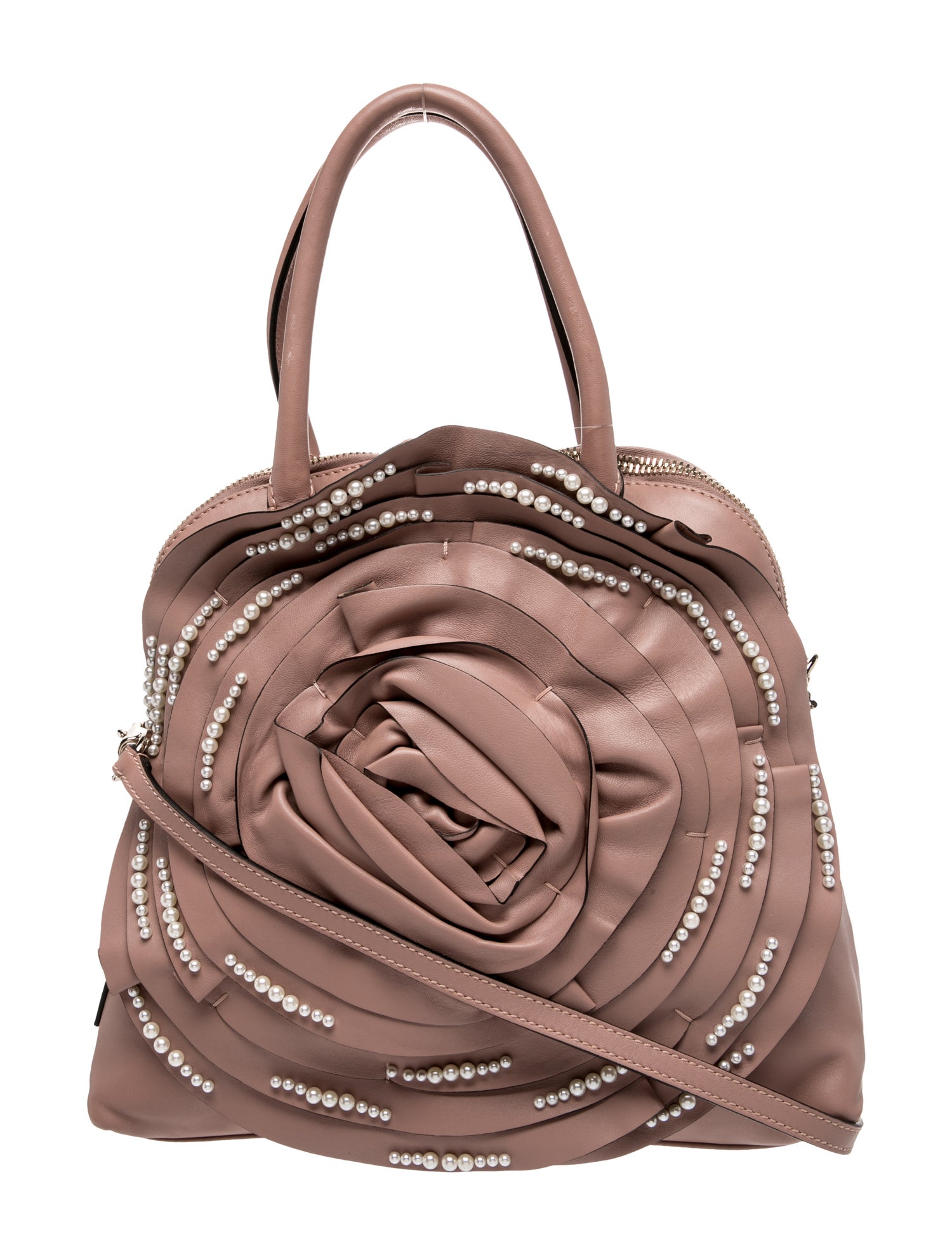 Valentino Faux Pearl Top Handle Bag