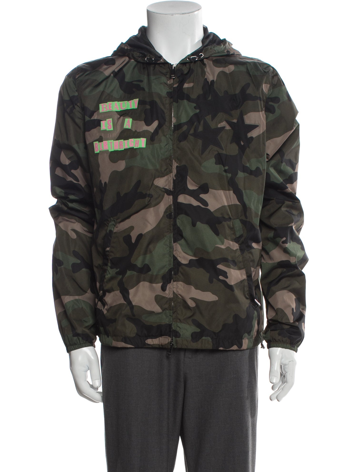 Valentino Camouflage Print Utility Jacket