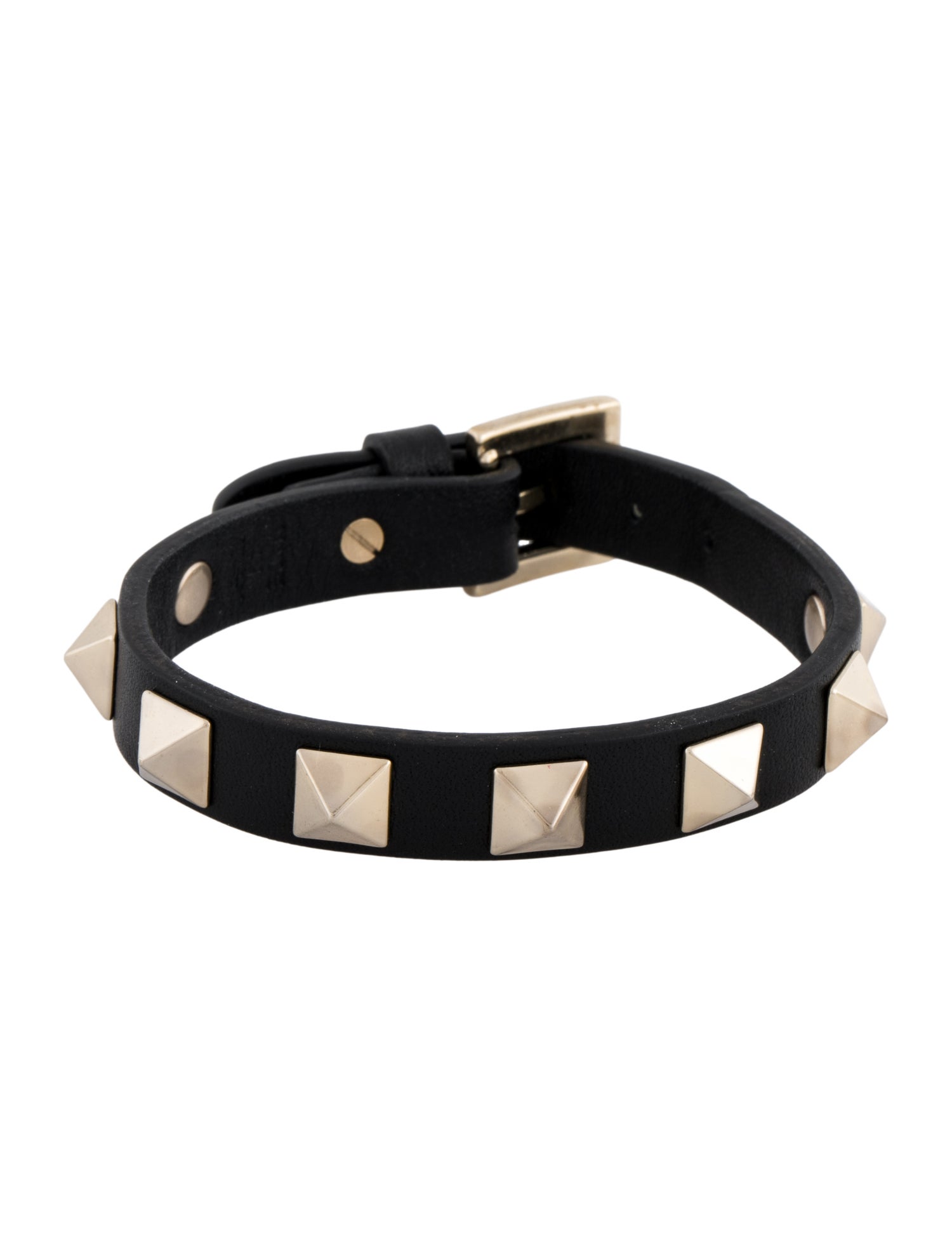 Valentino Leather Rockstud Wrap Bracelet