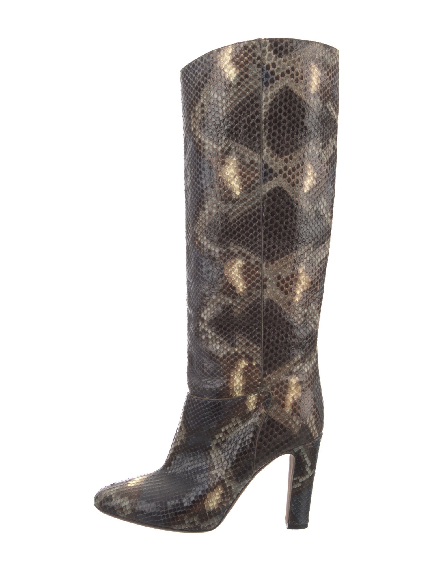 Valentino Snakeskin Animal Print Boots