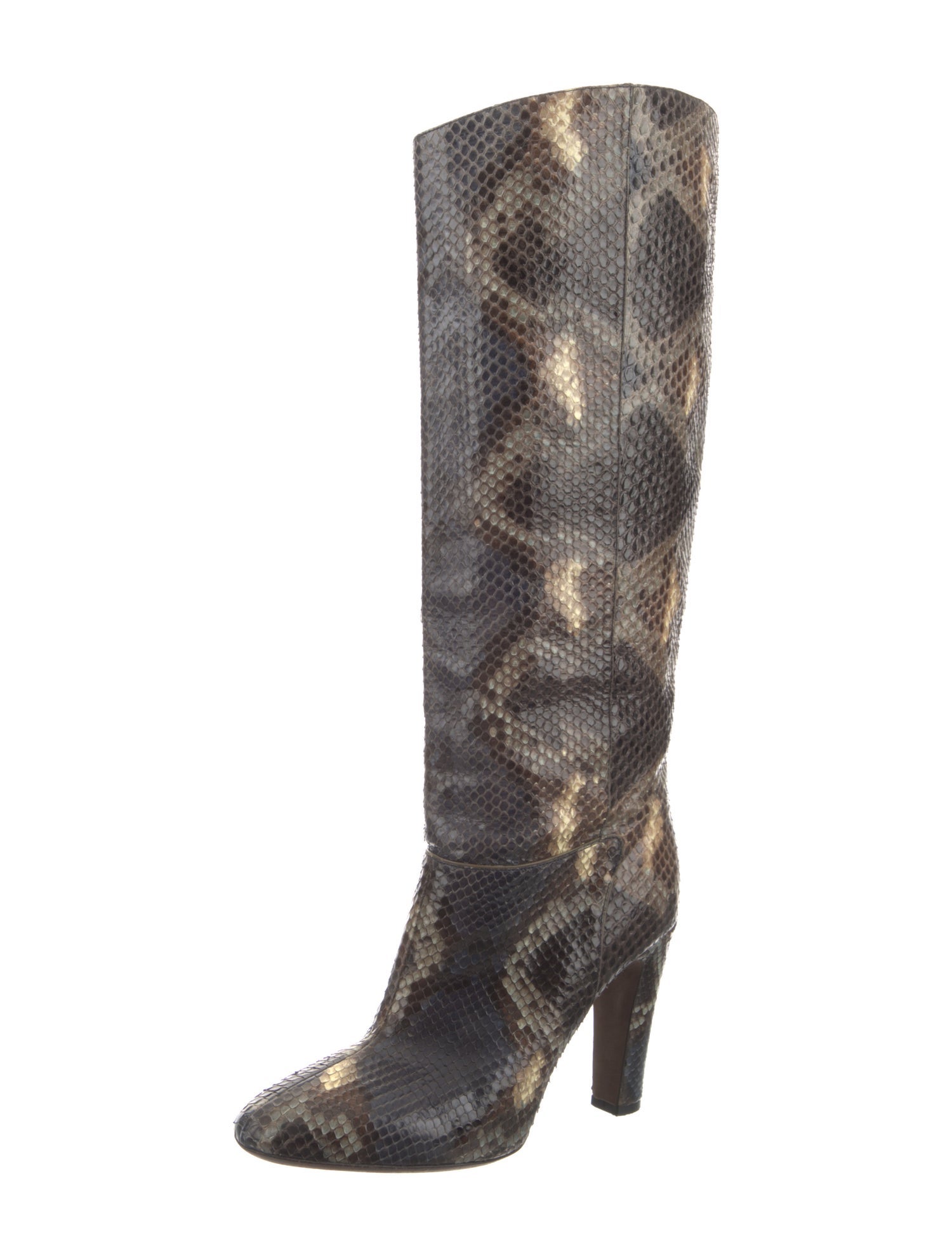 Valentino Snakeskin Animal Print Boots
