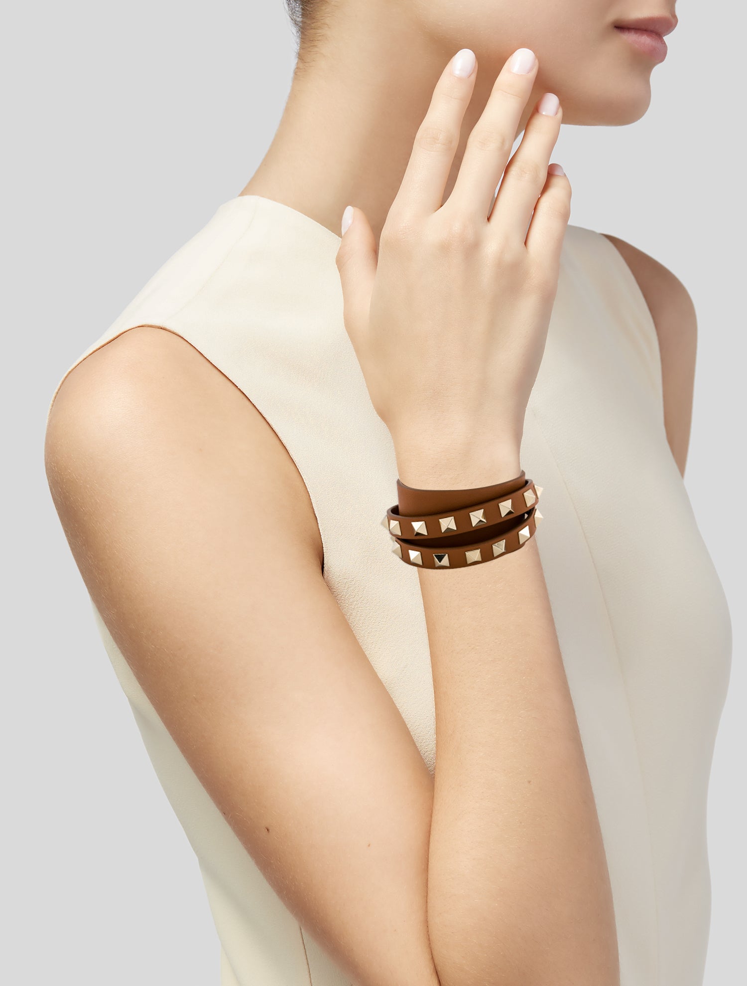 Valentino Rockstud Double Wrap Bracelet