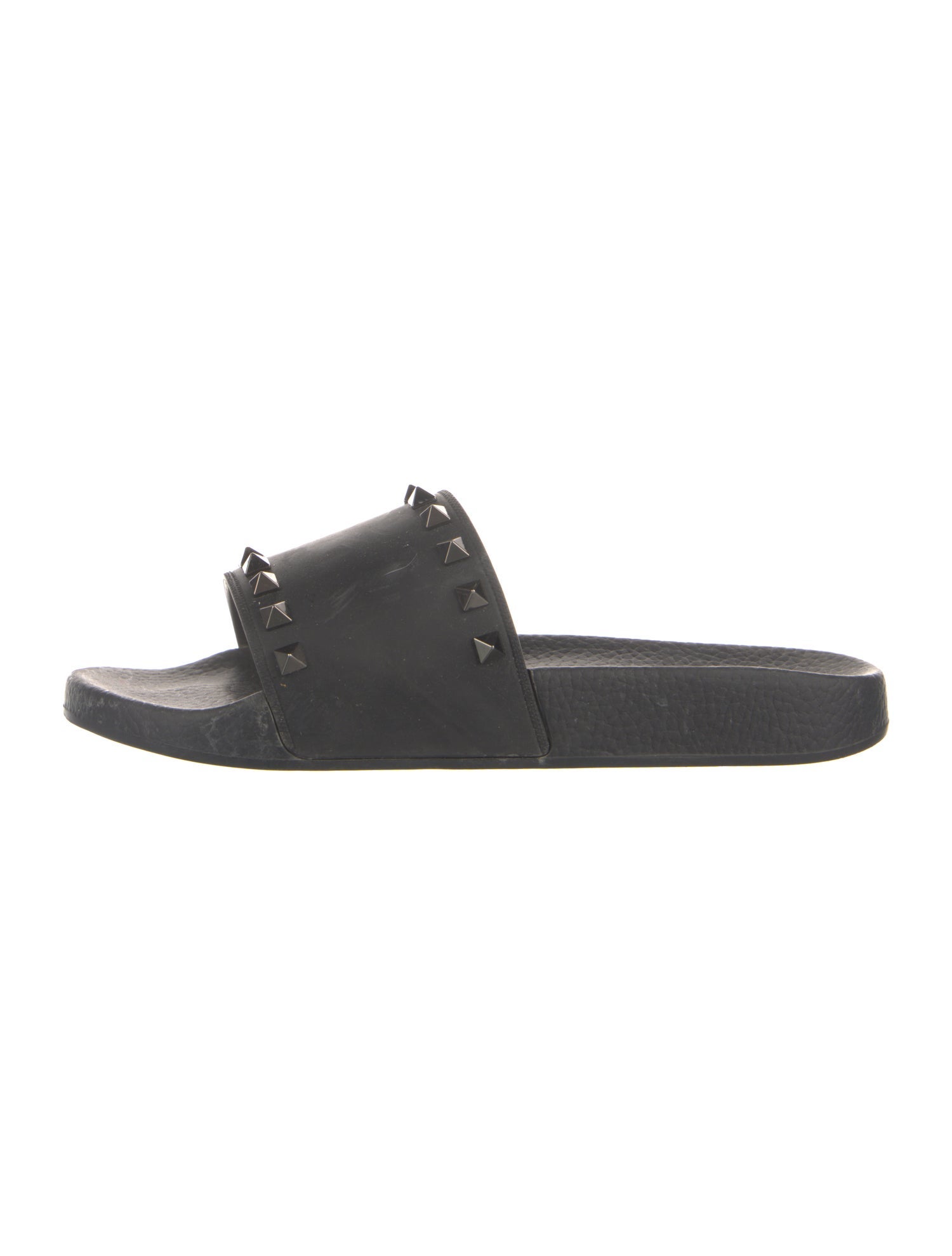 Valentino Rockstud Accents Rubber Slides
