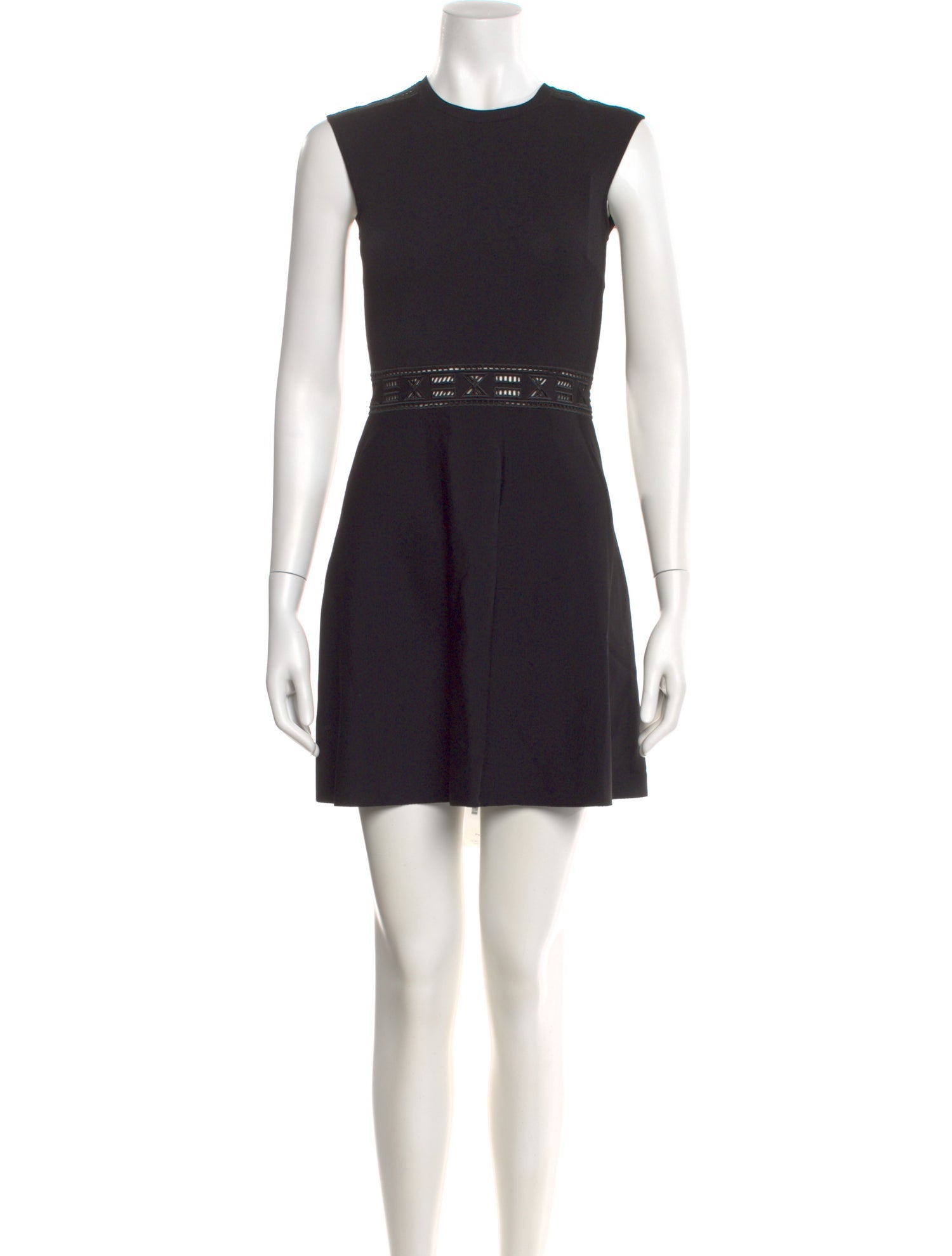 Valentino Crew Neck Mini Dress - Black Dresses, Clothing - VAL550957 | The  RealReal