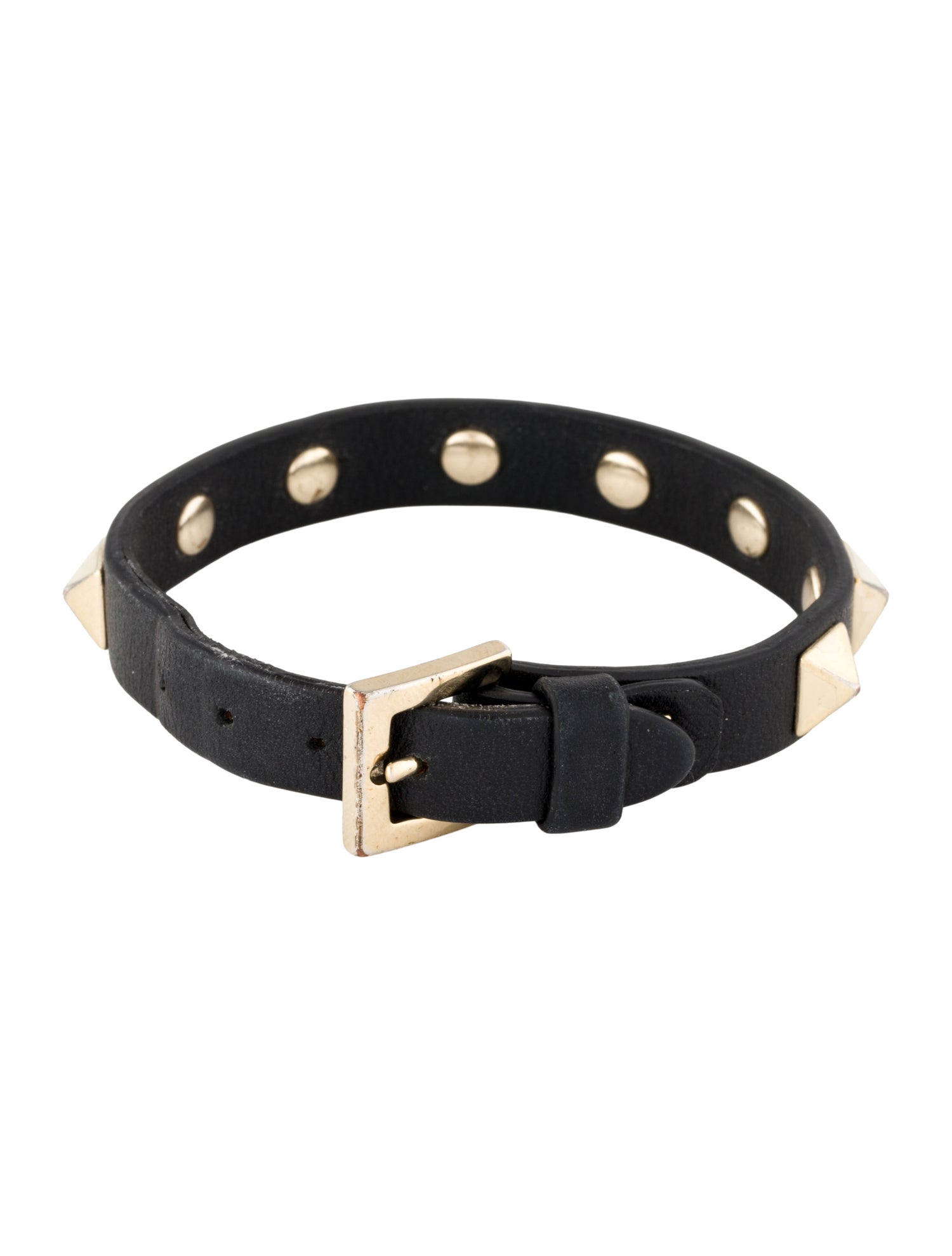 Valentino Leather Rockstud Wrap Bracelet