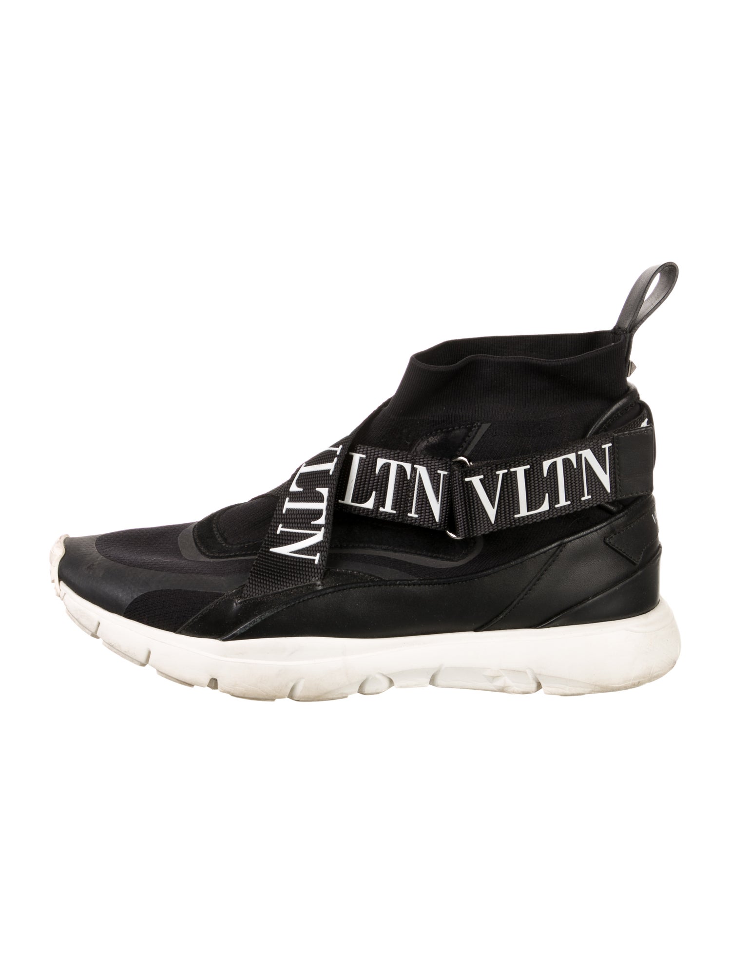 Valentino Leather Printed Sock Sneakers