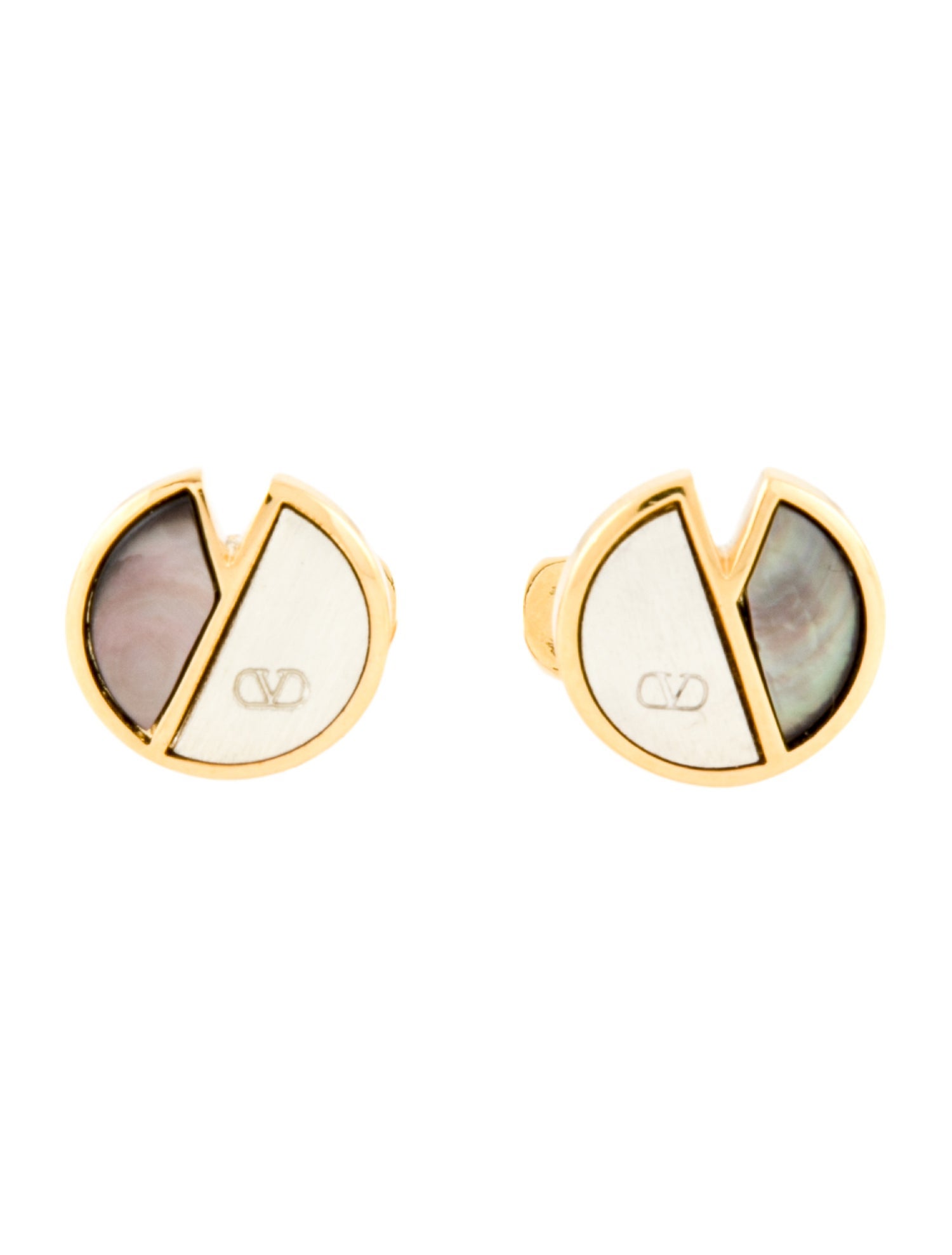Valentino Vintage Mother Of Pearl & Enamel Cufflinks