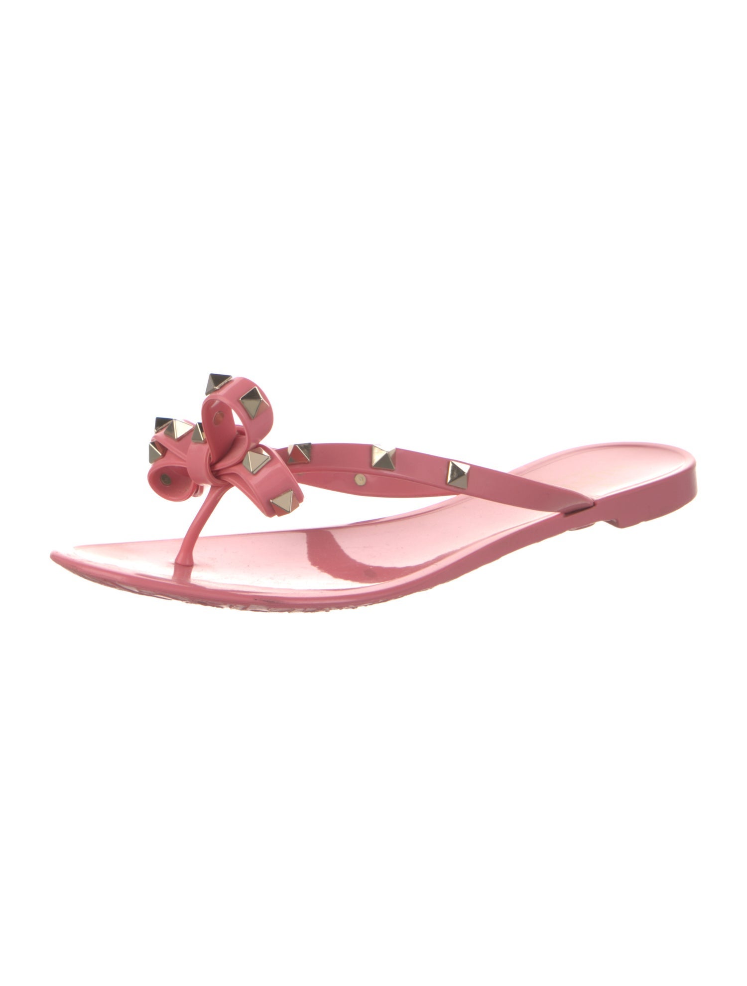 Valentino Rockstud Accents Rubber Slides