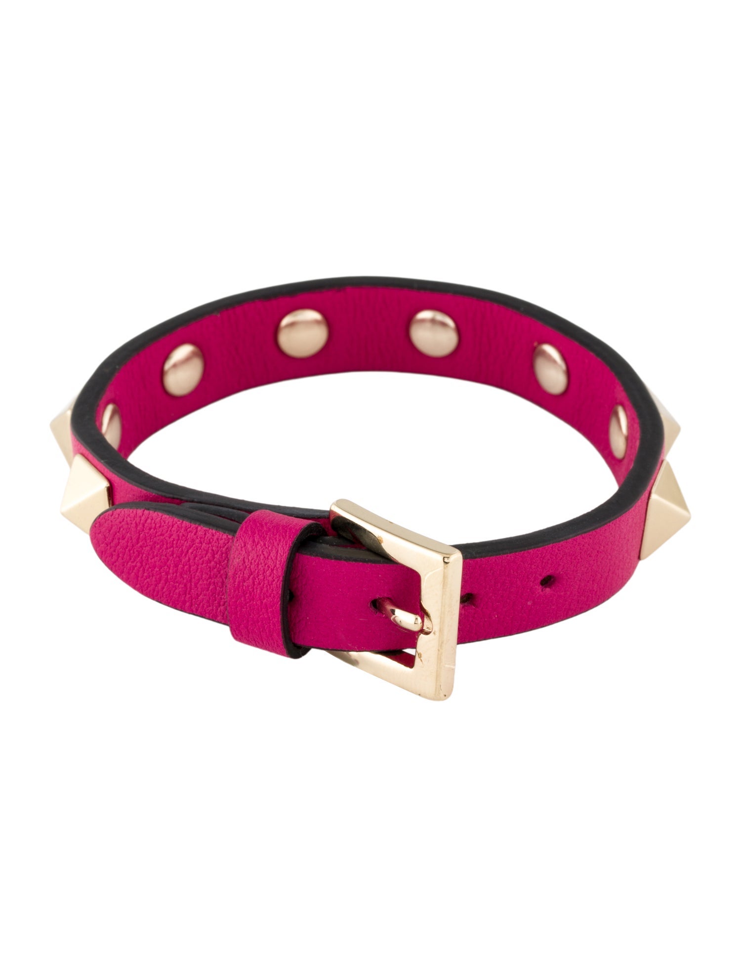 Valentino Leather Rockstud Wrap Bracelet