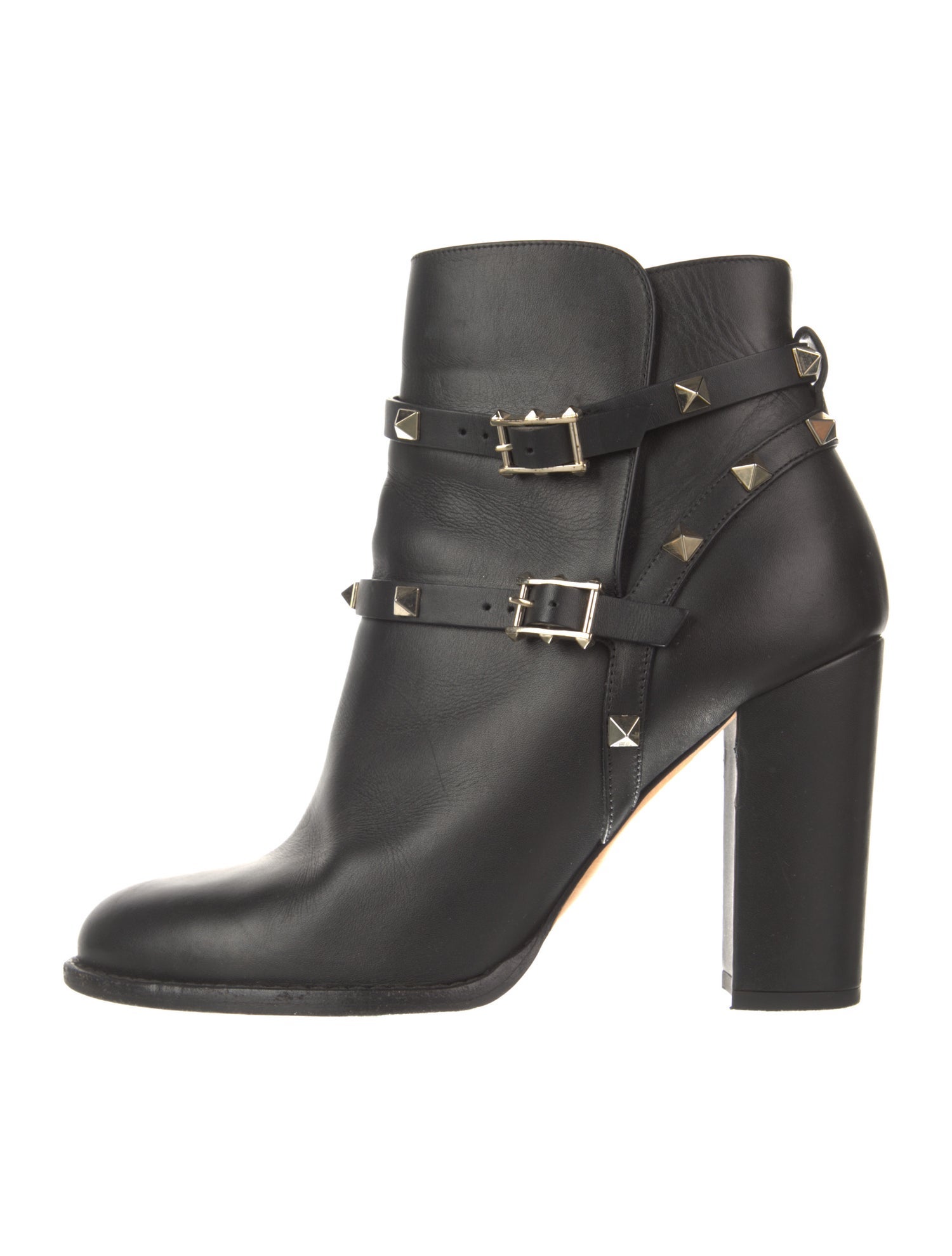 Valentino Rockstud Accents Leather Boots