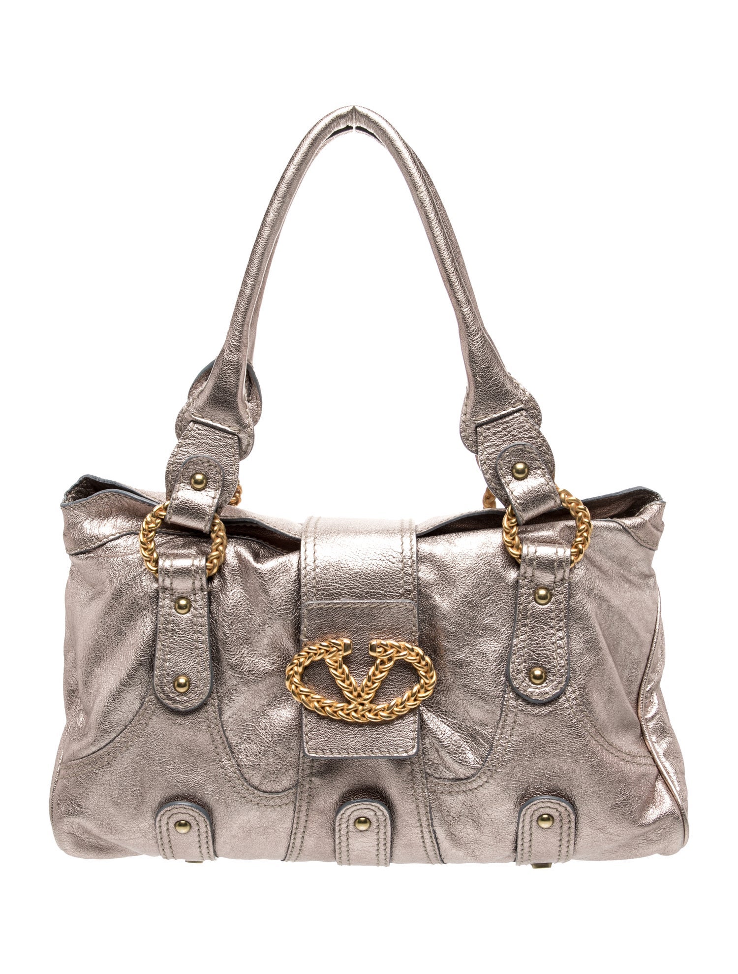 Valentino Leather Top Handle Bag