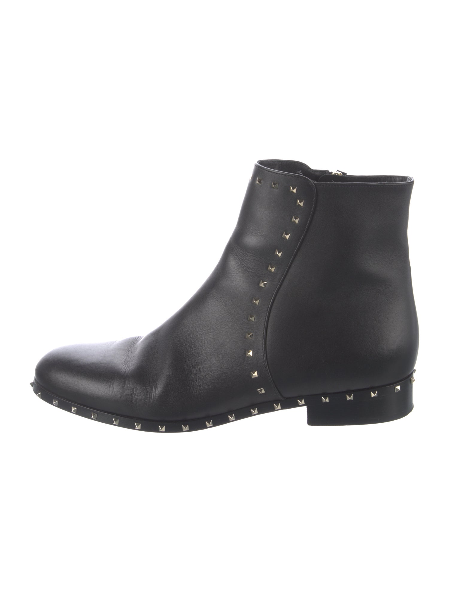 Valentino Rockstud Accents Leather Boots