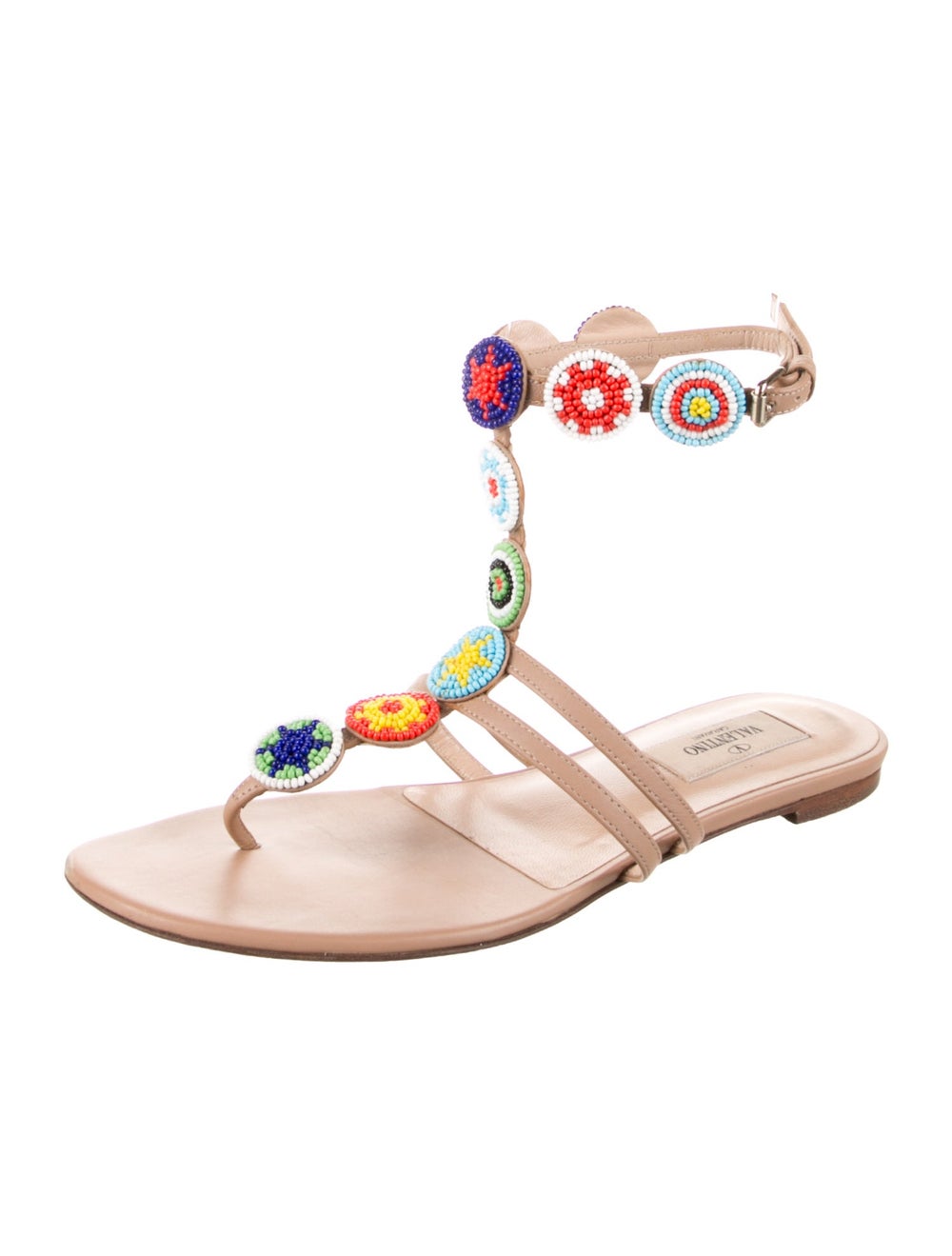 Valentino Leather Patterned Gladiator Sandals - image 2