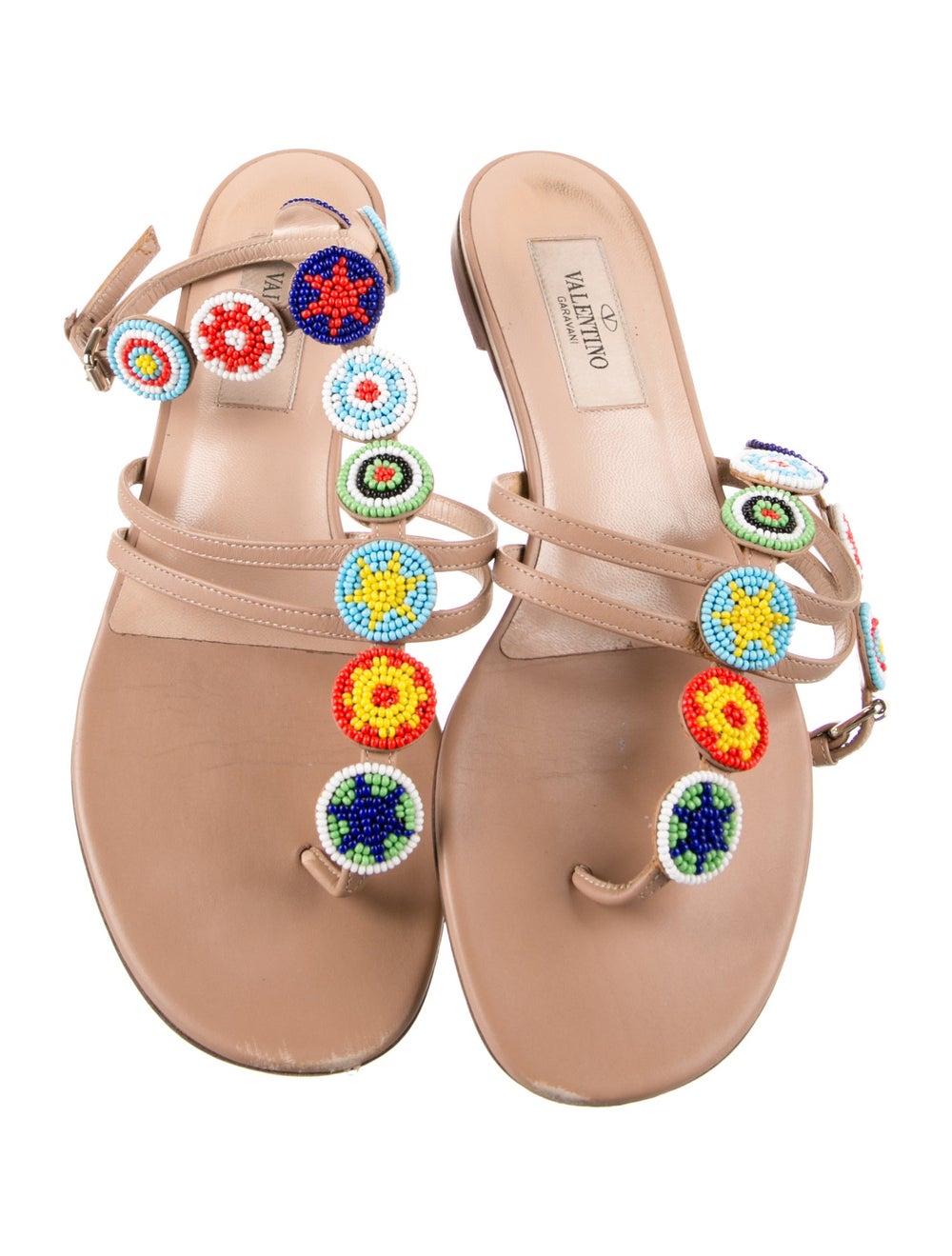 Valentino Leather Patterned Gladiator Sandals - image 3