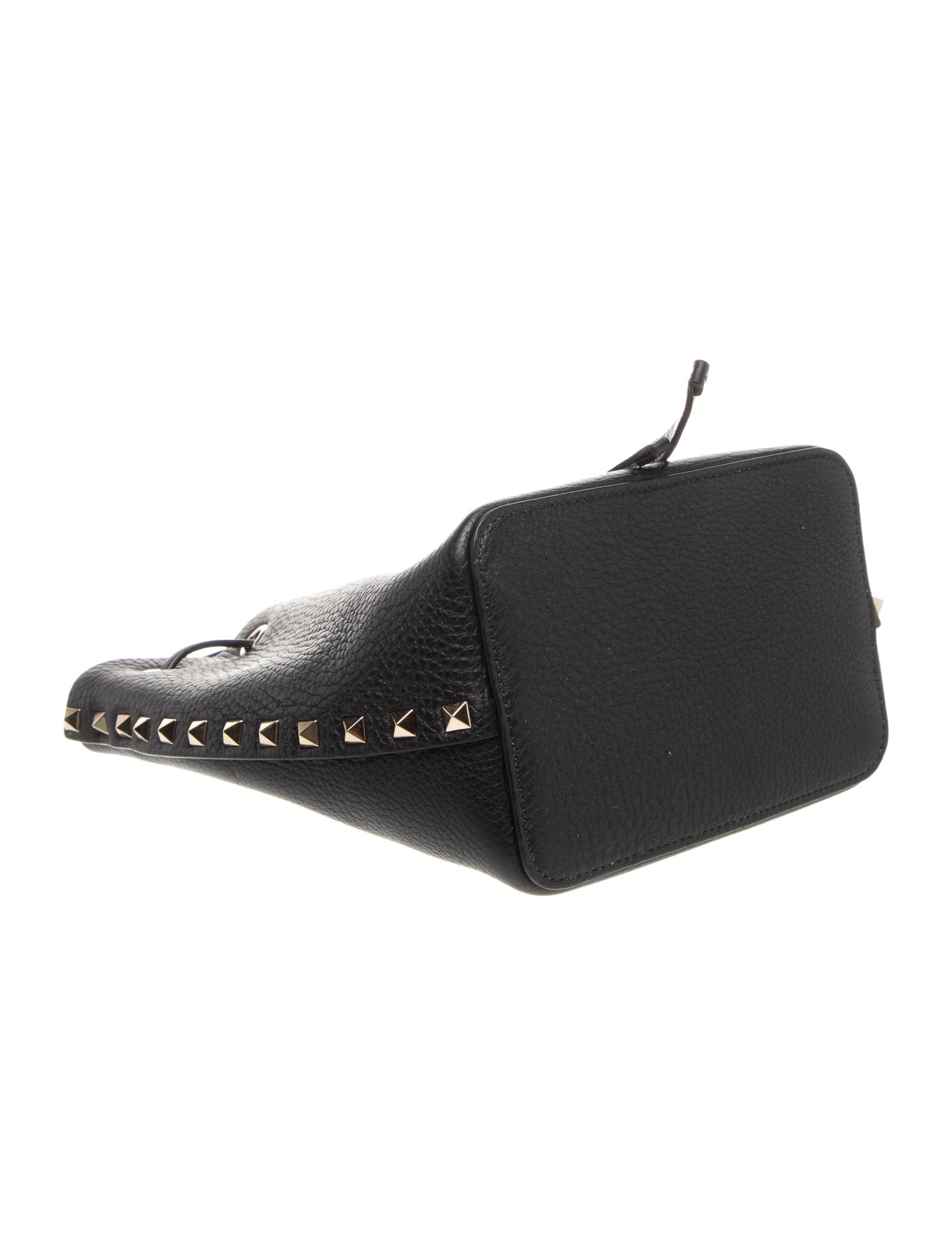 Valentino Rockstud Rockstud Small leather bucket bag Small - Black