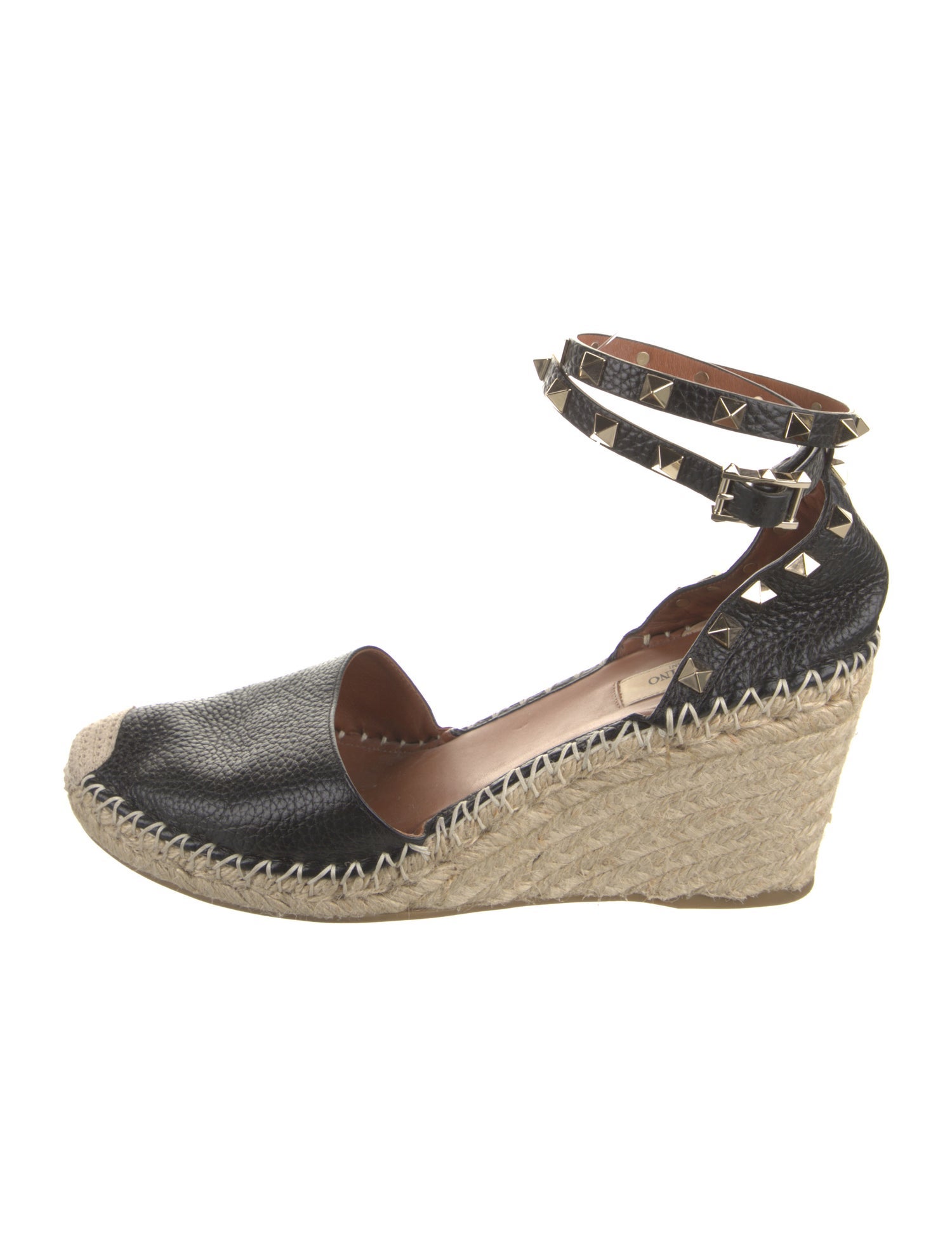 Valentino Rockstud Accents Leather Pumps