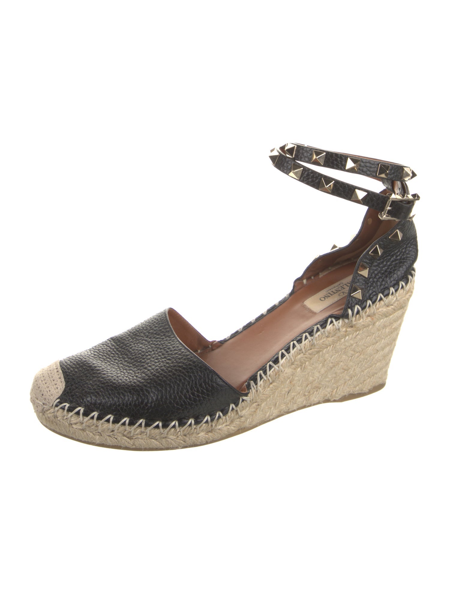 Valentino Rockstud Accents Leather Pumps