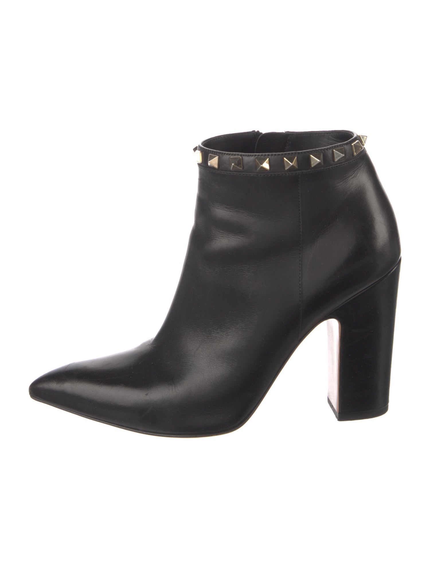 Valentino Rockstud Accents Leather Boots