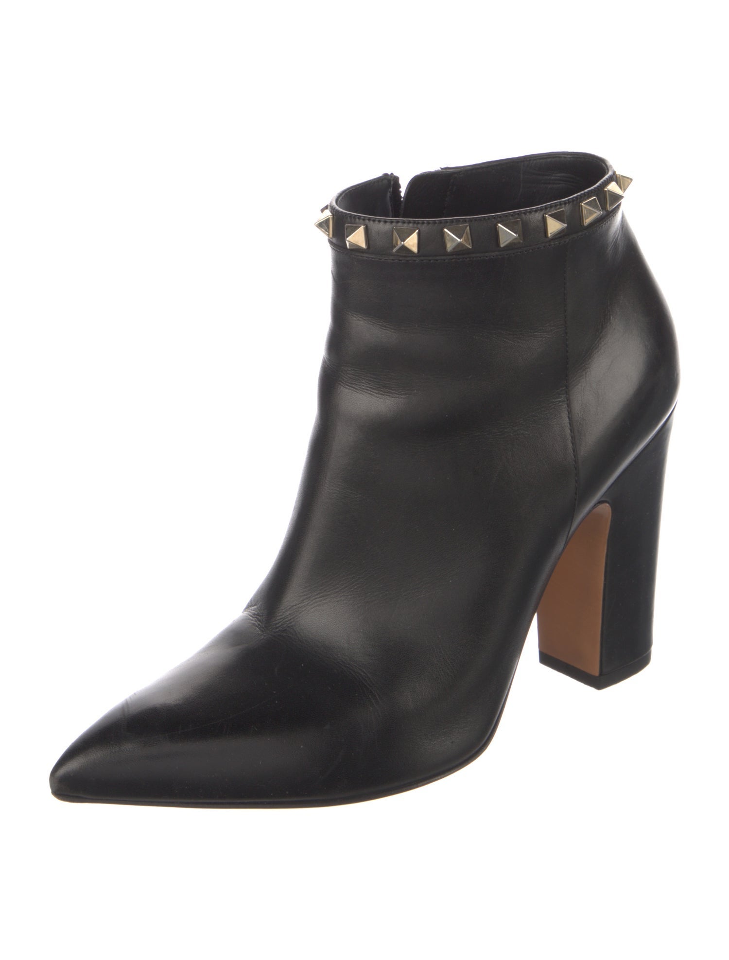 Valentino Rockstud Accents Leather Boots