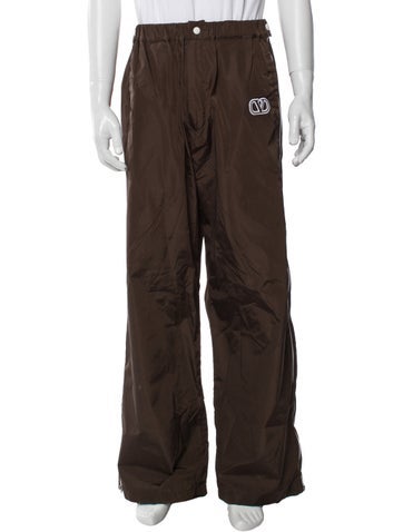 Pre-owned Valentino Graphic Print Ski Pants In Brown