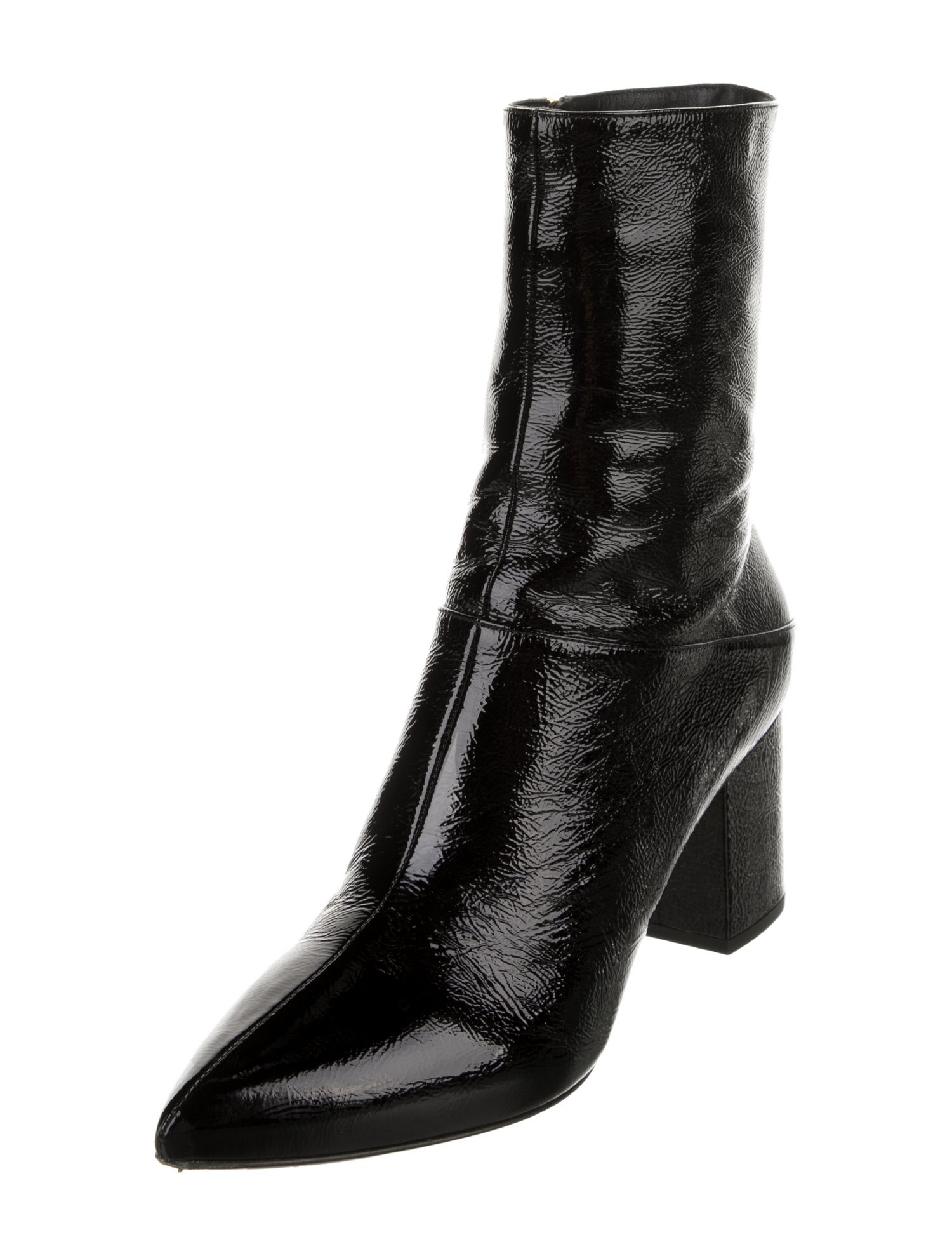 Valentino Rockstud Accents Patent Leather Boots