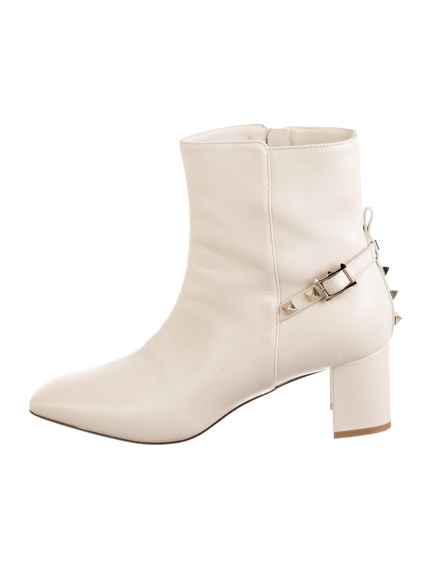 Valentino Rockstud Accents Leather Boots