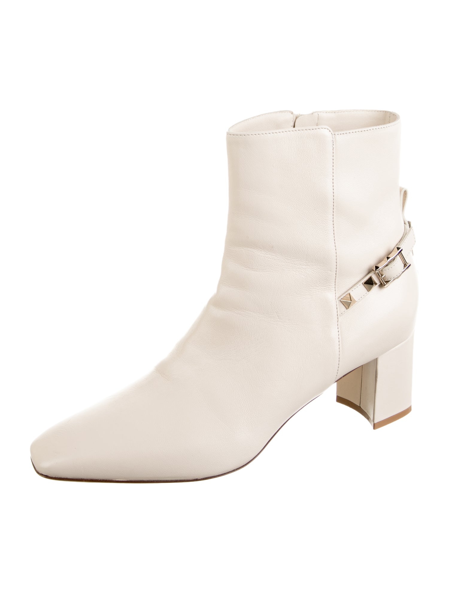 Valentino Rockstud Accents Leather Boots