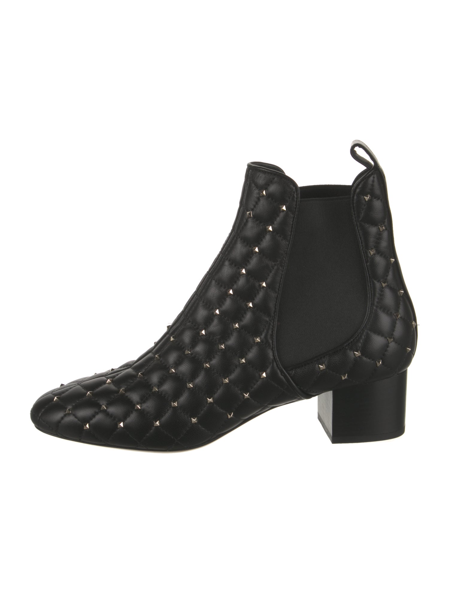 Valentino Rockstud Accents Leather Chelsea Boots